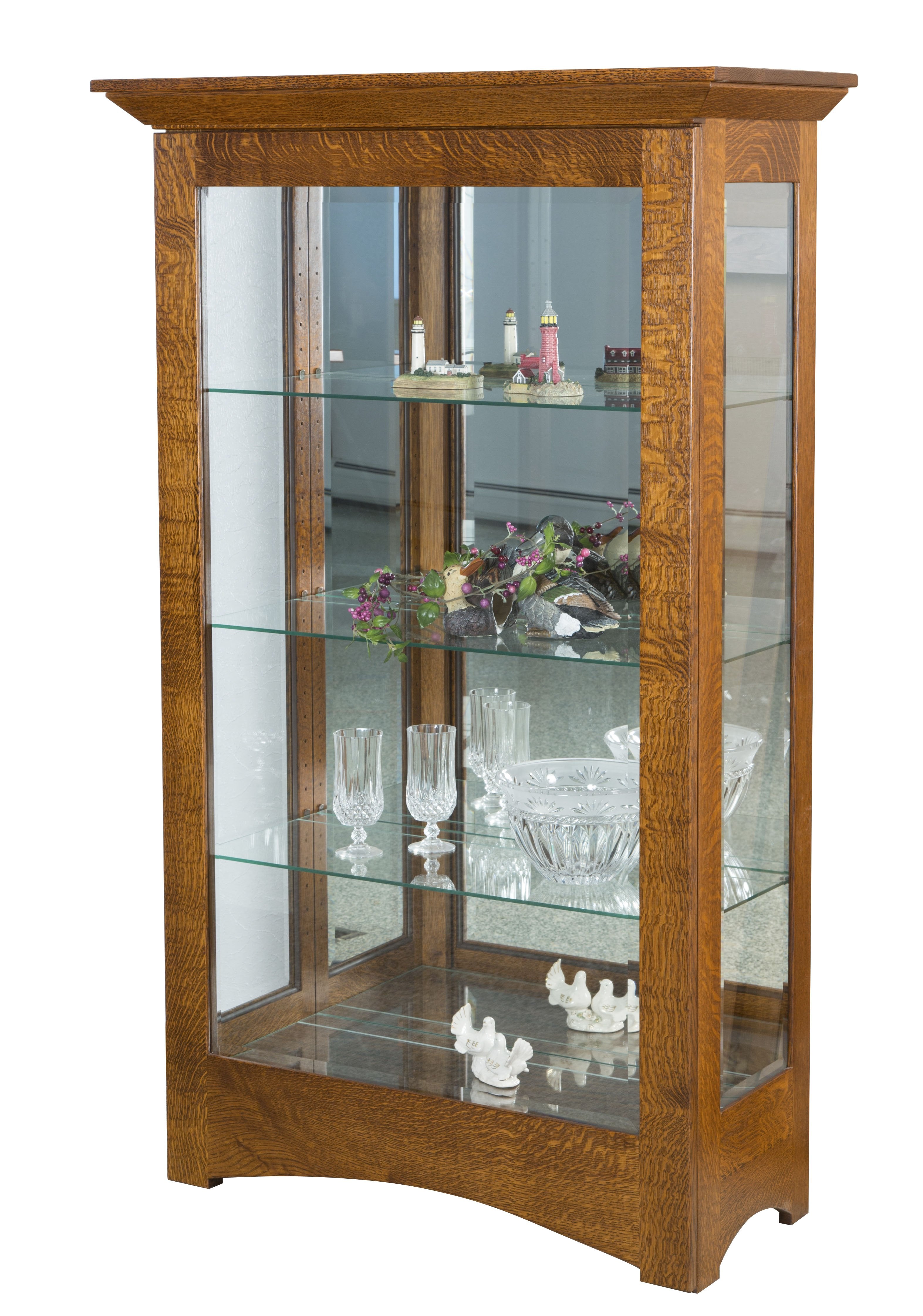 Leda Medium Curio Cabinet-The Amish House