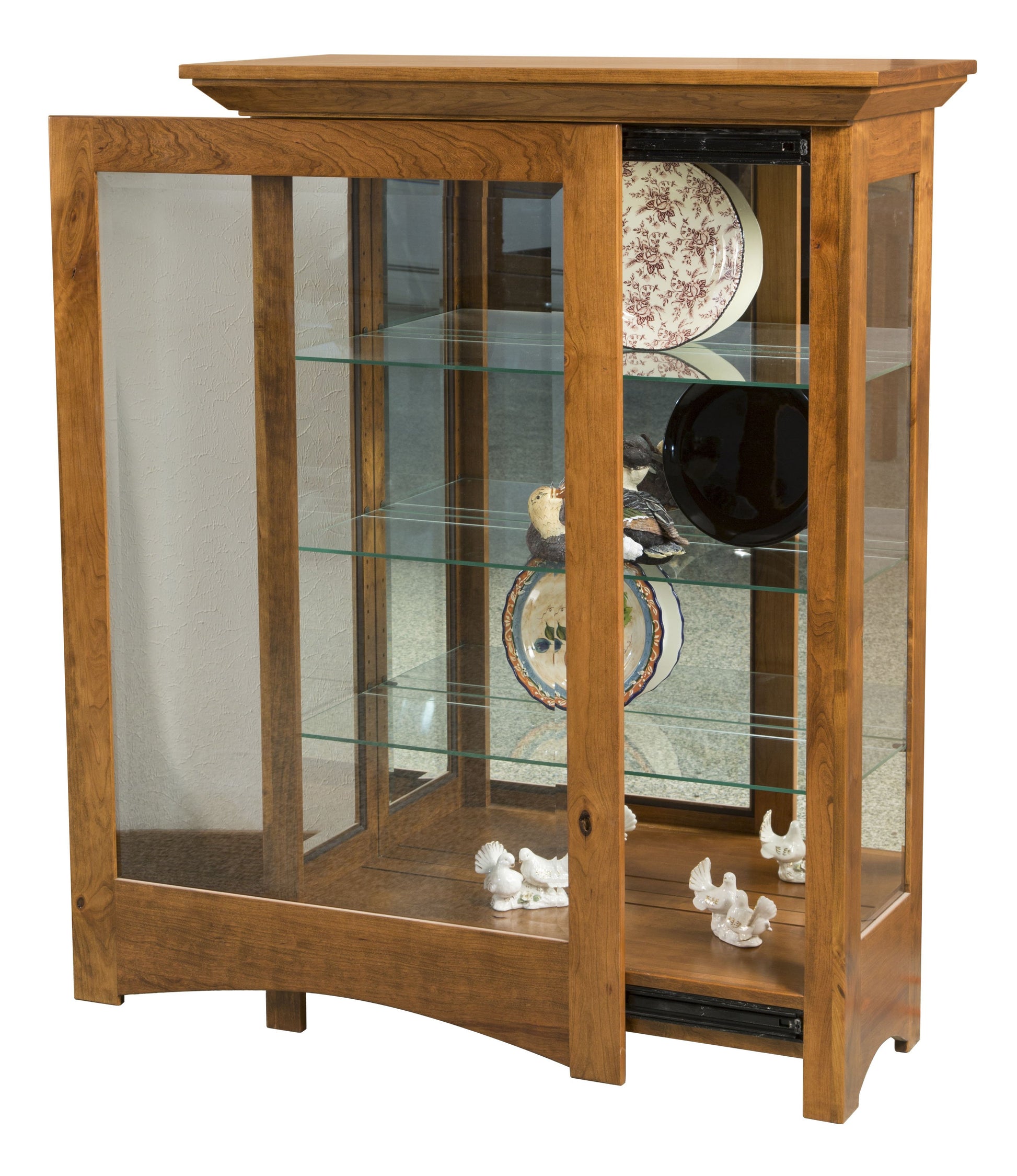 Leda small Curio Cabinet-The Amish House