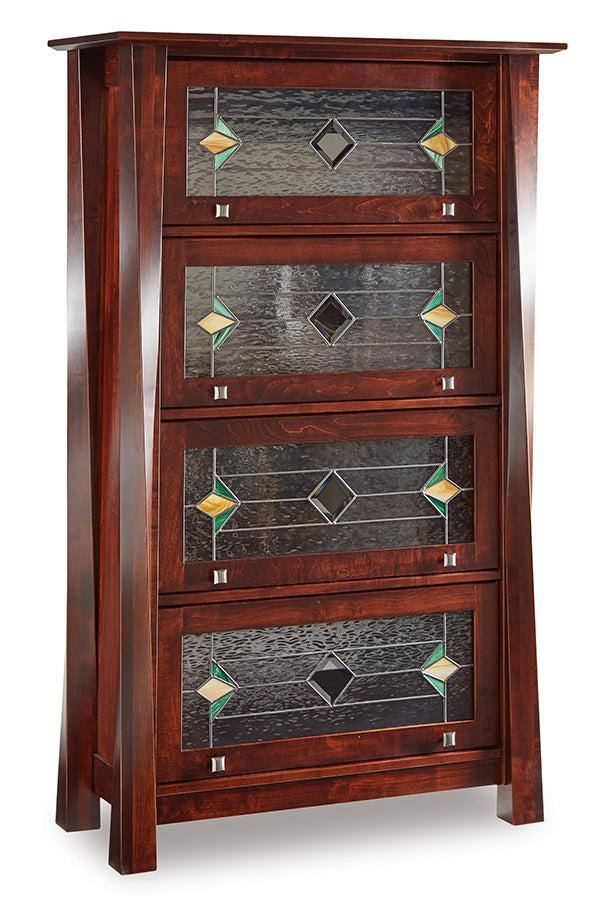 Amish Lexington Arc Four Doors Barrister Bookcase
