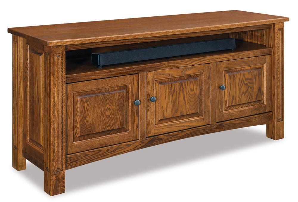 Amish Lexington Three Doors Media Stand with Opening