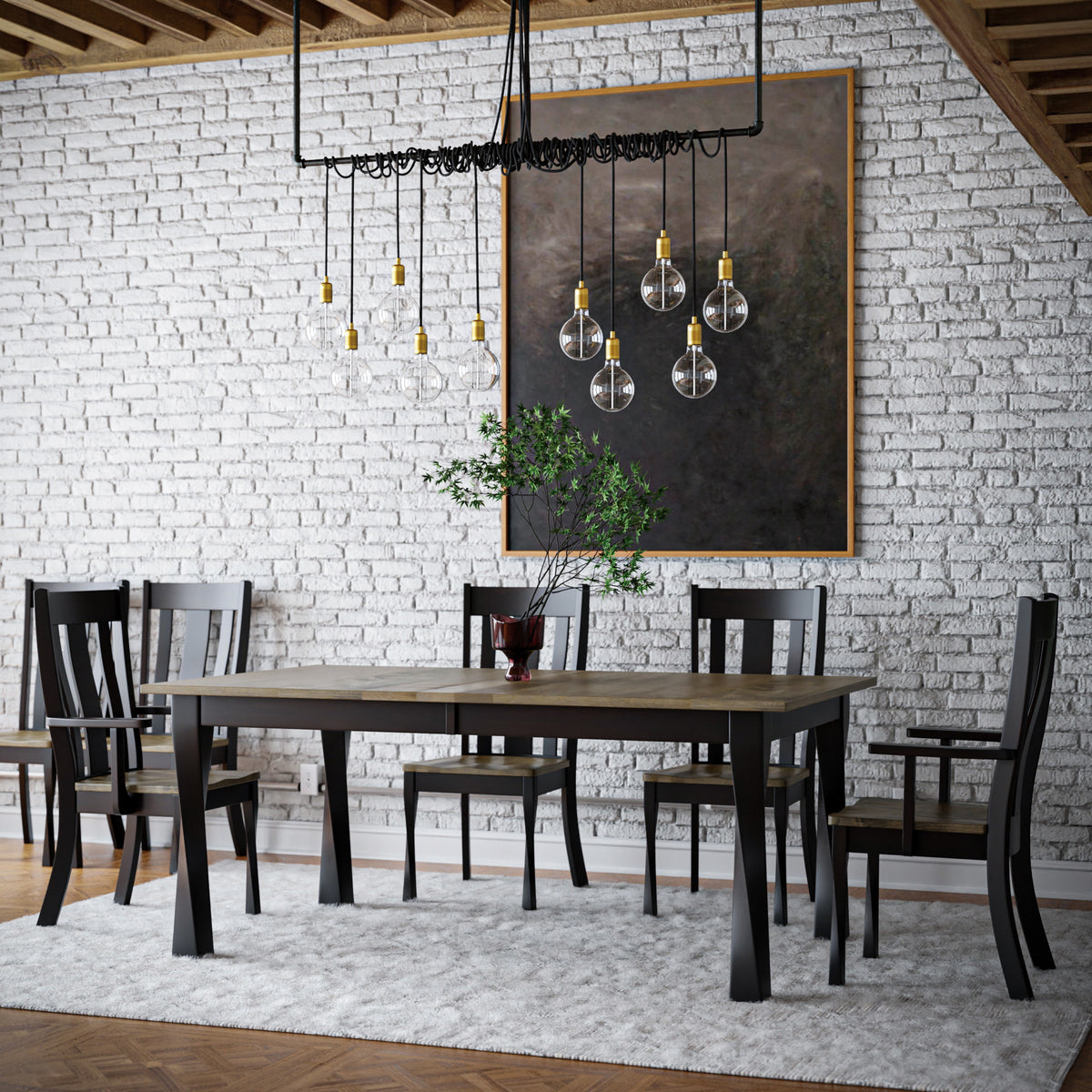 Amish Lexington Twist Leg Table