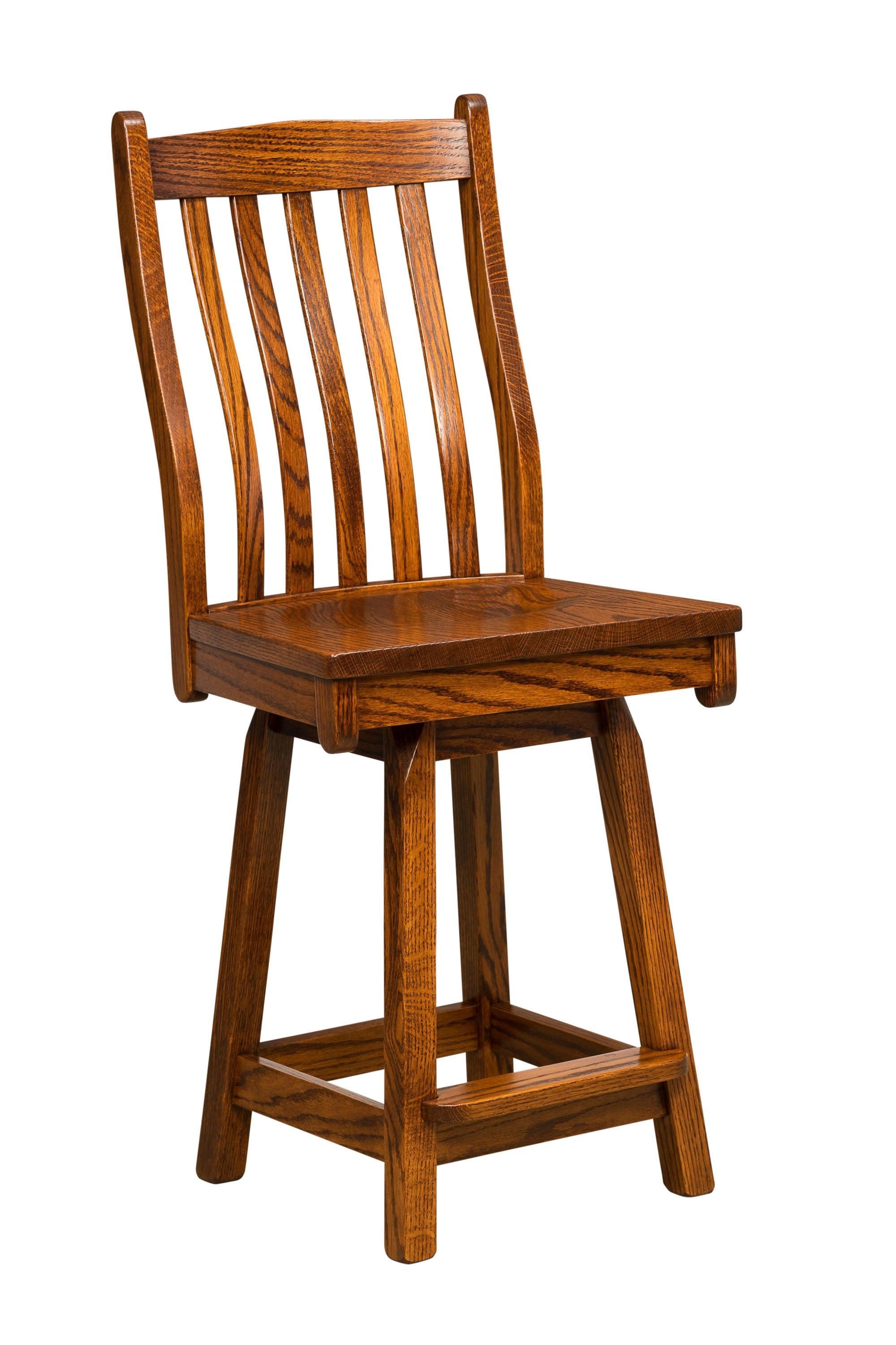 Amish Lincoln Swivel Bar Chair - Thumbnail 2