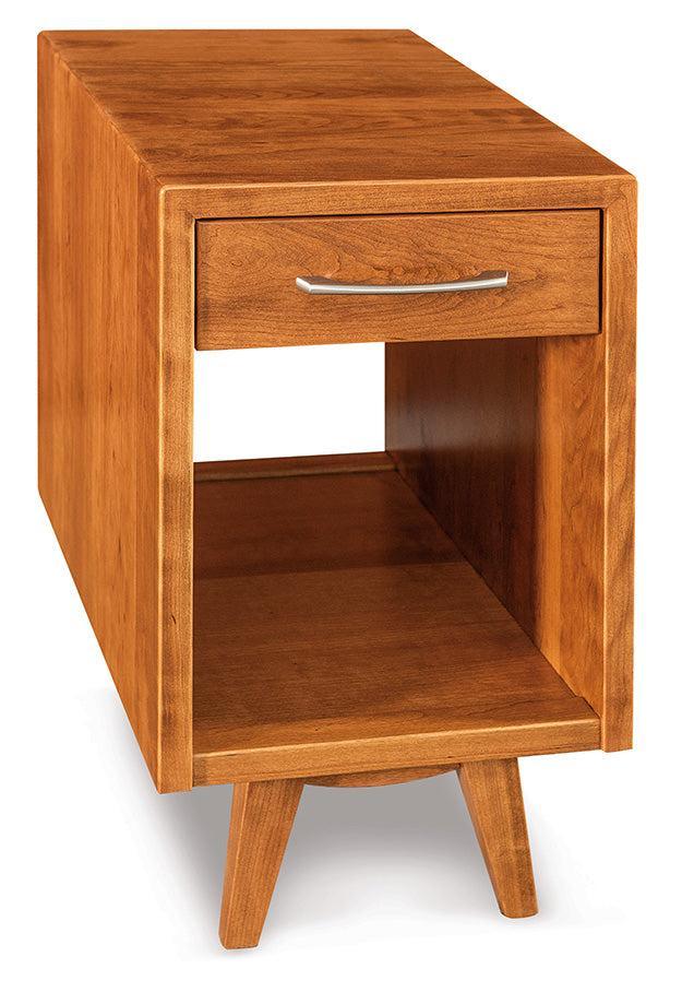 Amish Marina Open Chair Side End Table with Drawer