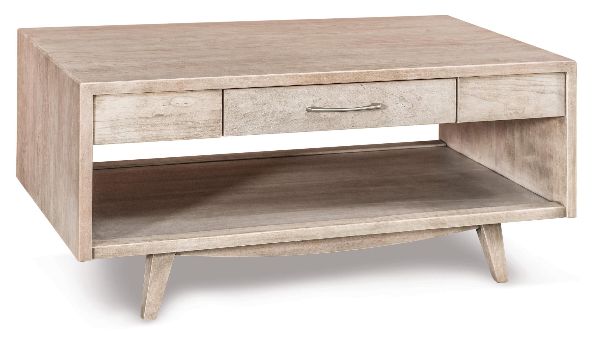 Amish Marina Open Coffee Table with Drawer