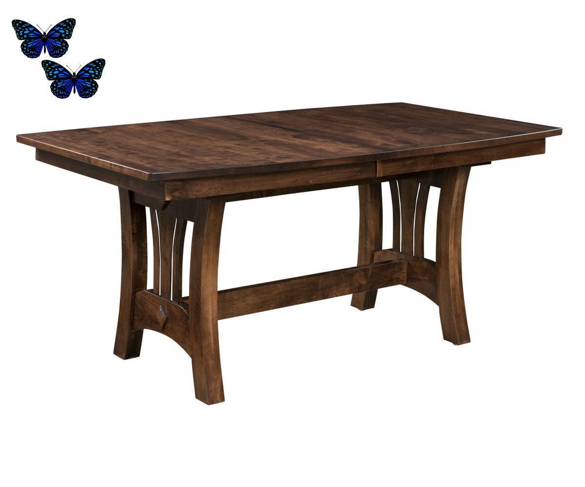 mason double pedestal table