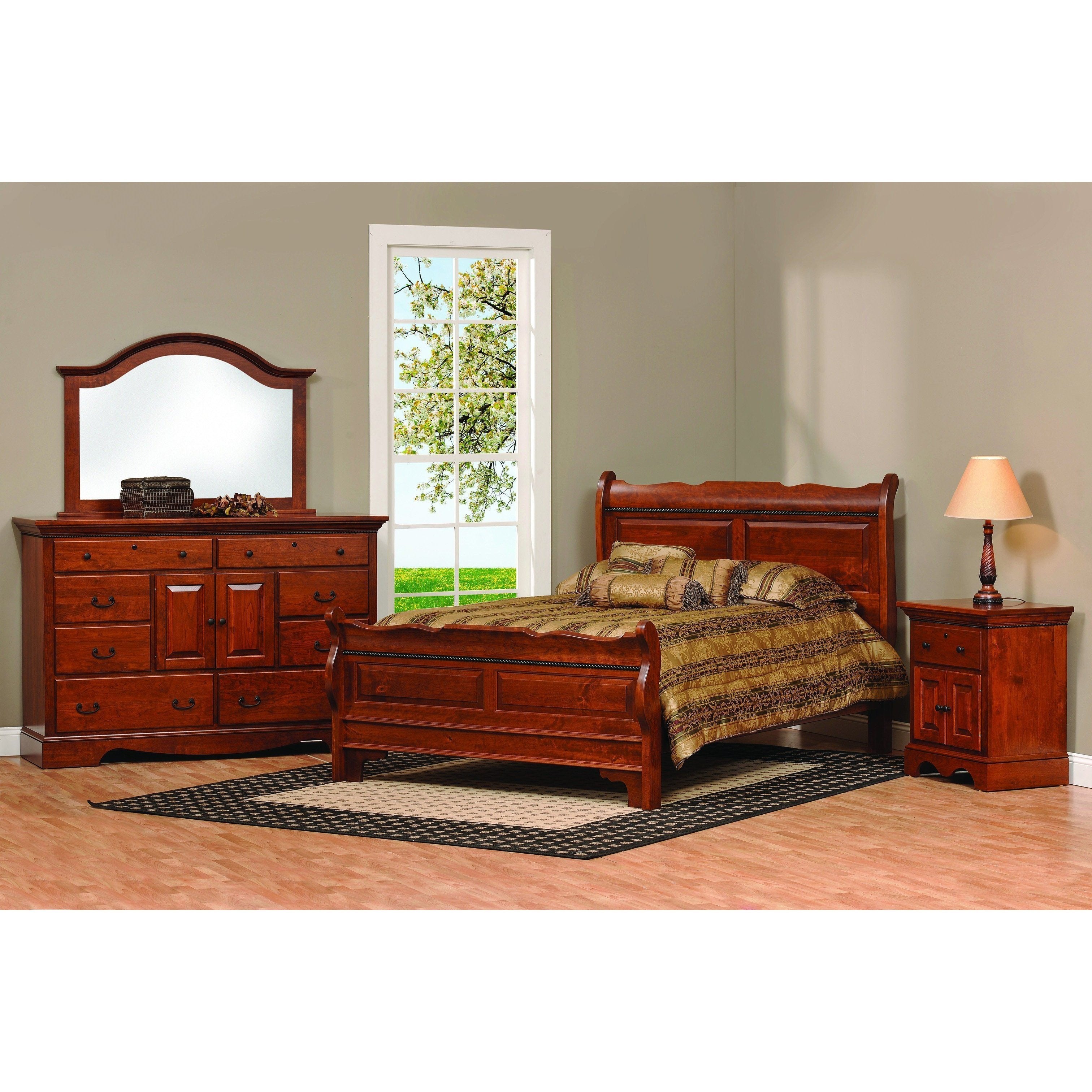 Merlot Nightstand-Bedroom-The Amish House