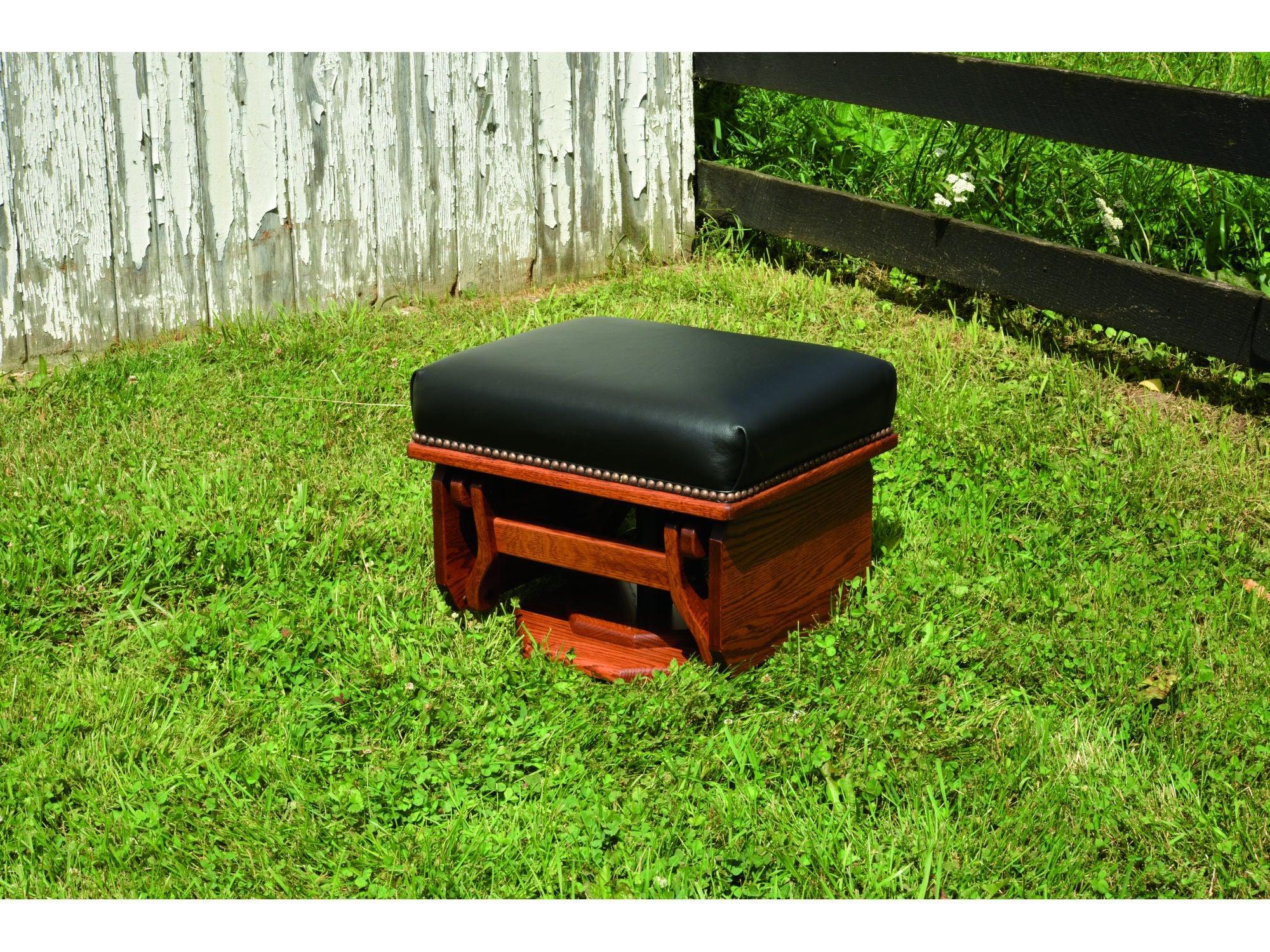 Amish Mission 20.5" Ottoman with Solid Sides - Thumbnail 3
