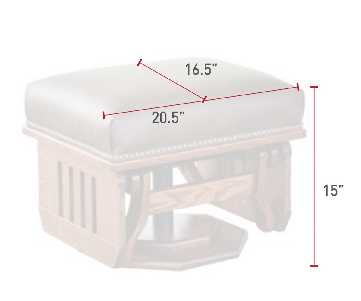 Amish Mission Ottoman with Platform Base and Slat Sides