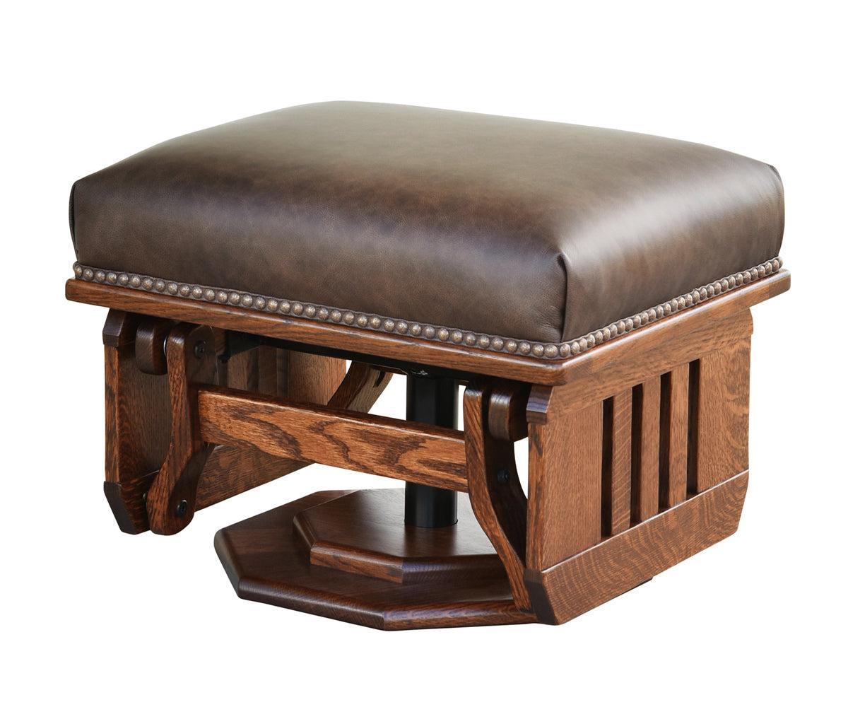 Amish Mission Ottoman with Platform Base and Slat Sides