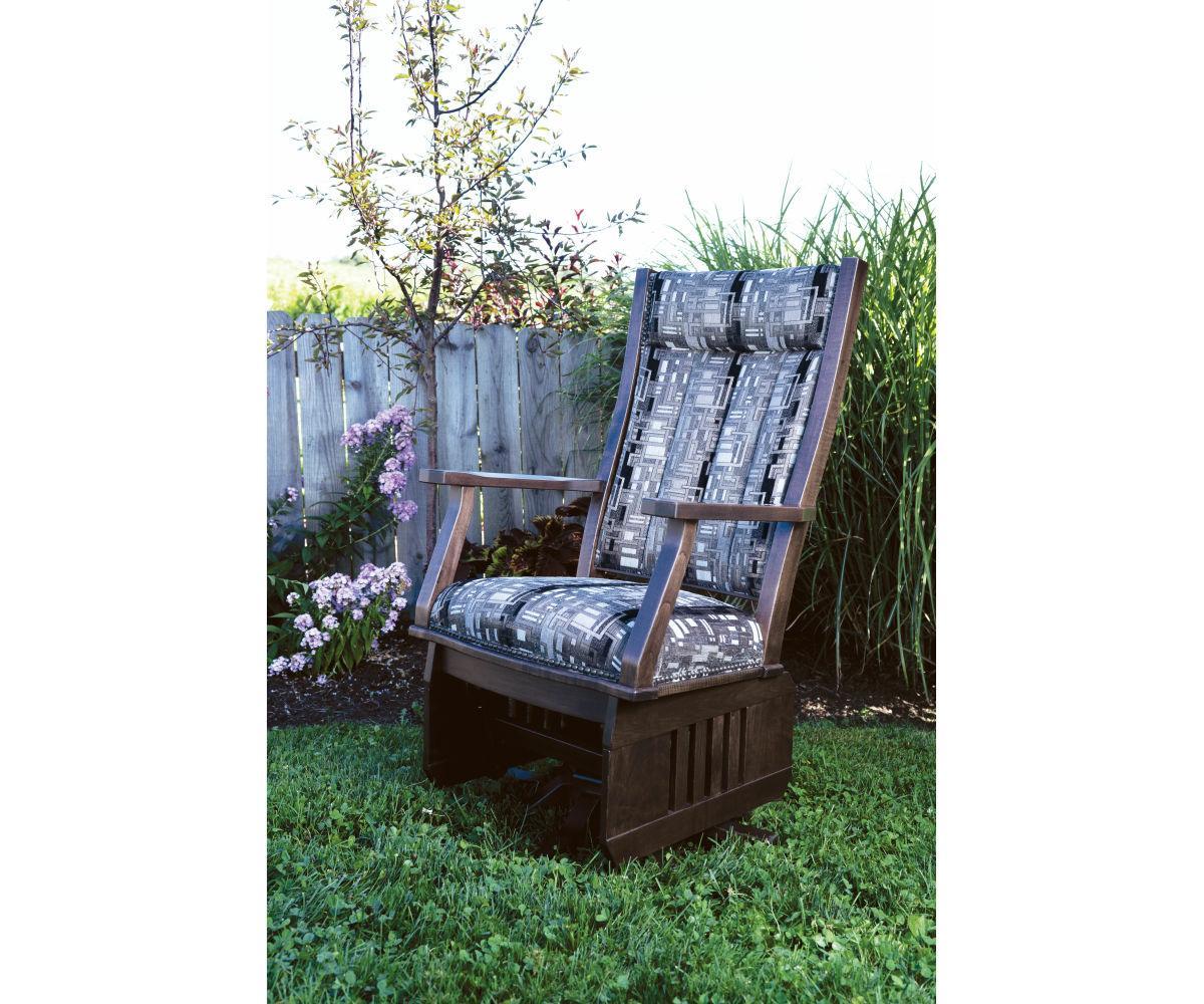 Amish Mission Swivel Glider with Slat Sides