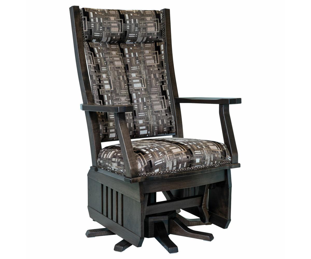 Amish Mission Swivel Glider with Slat Sides