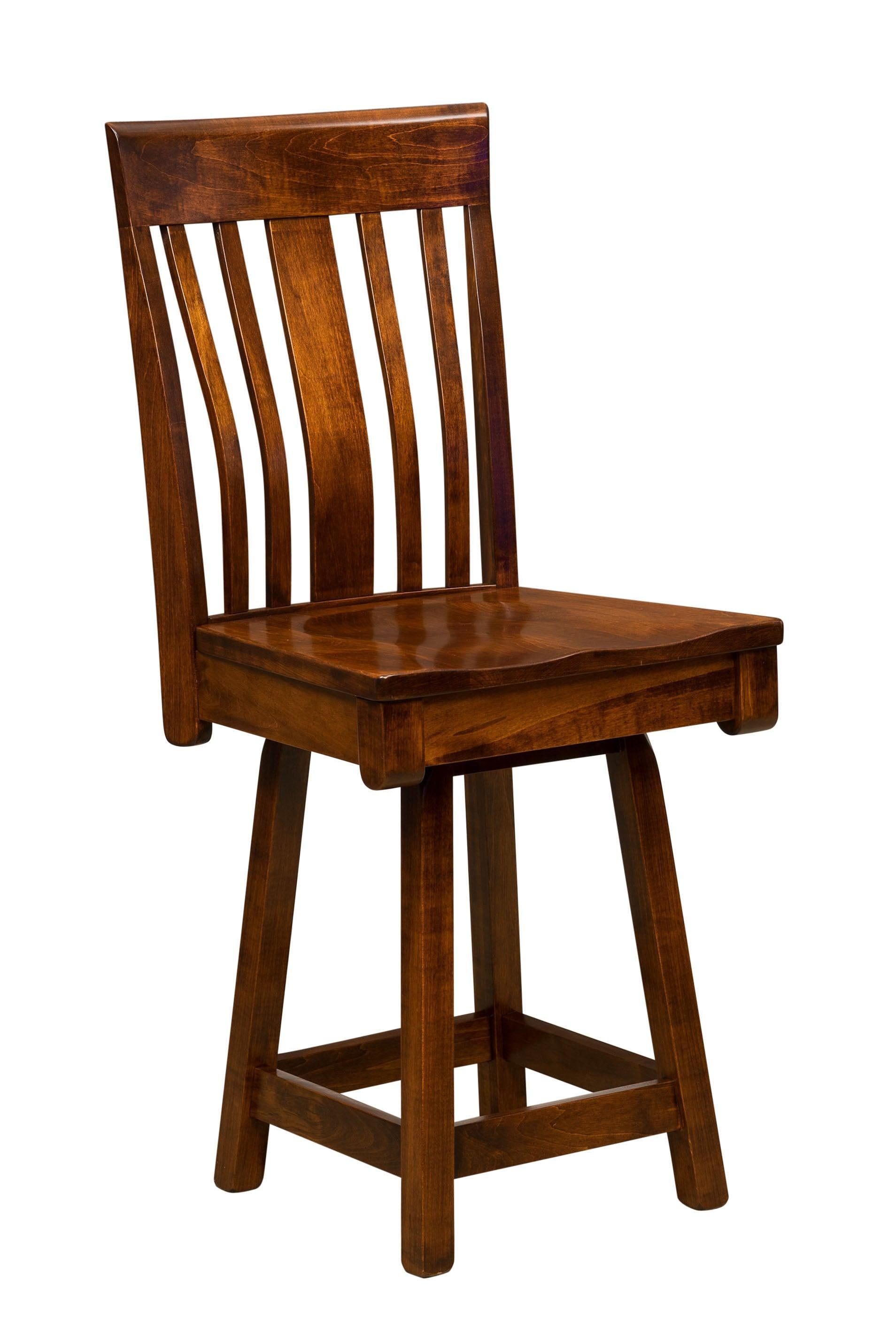 Amish Newberry Swivel Bar Chair - Thumbnail 3