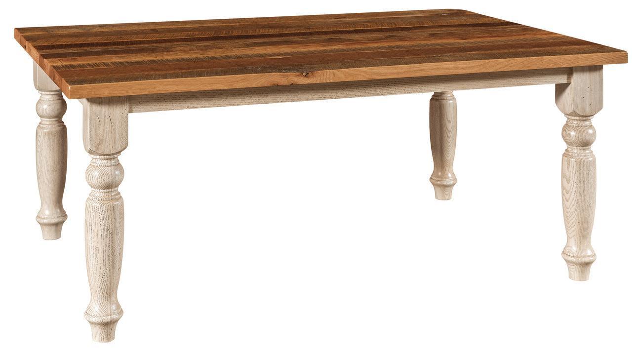 Amish Old Traditions Barnwood Leg Table