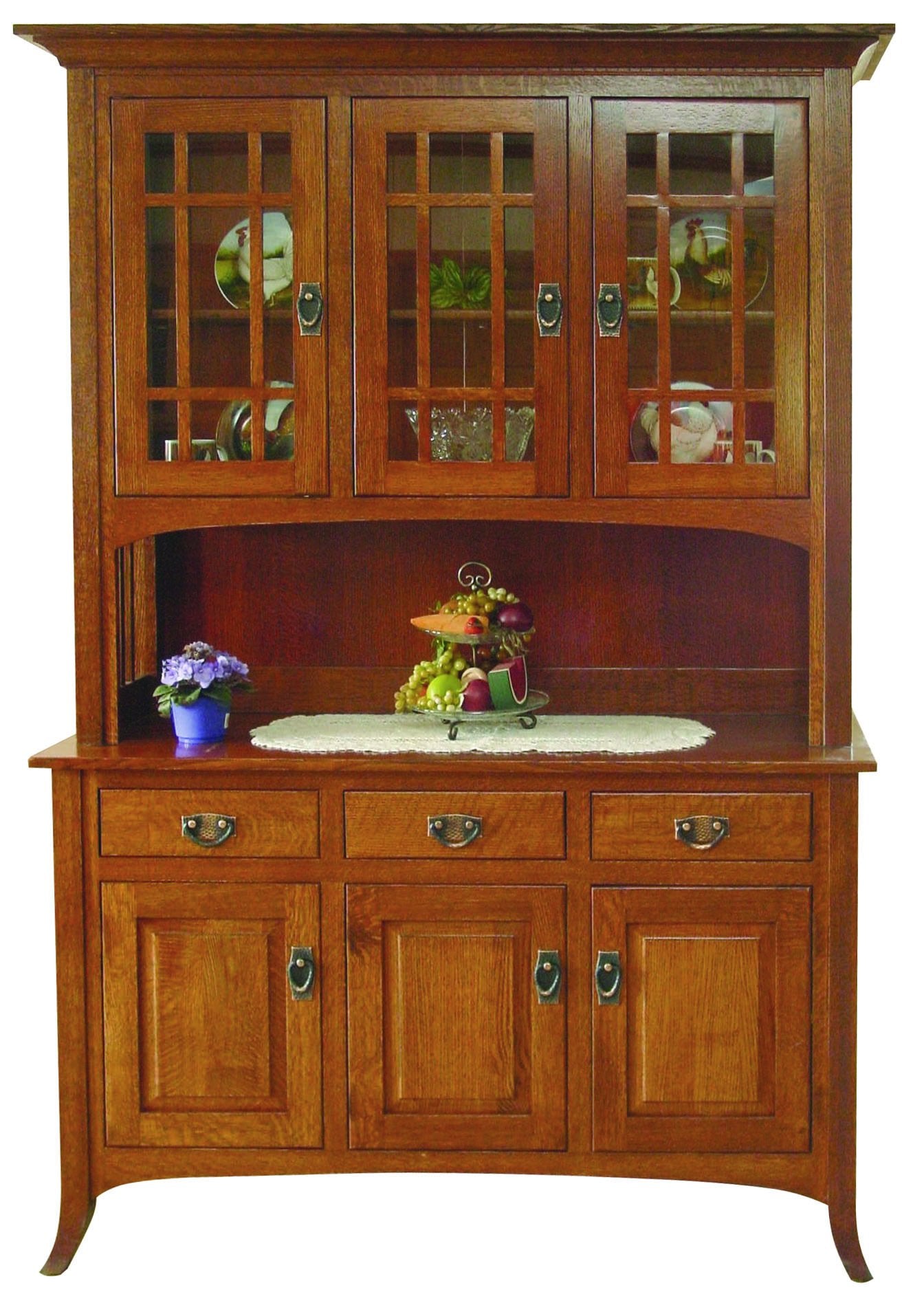 Open Mission Two Door Hutch-The Amish House