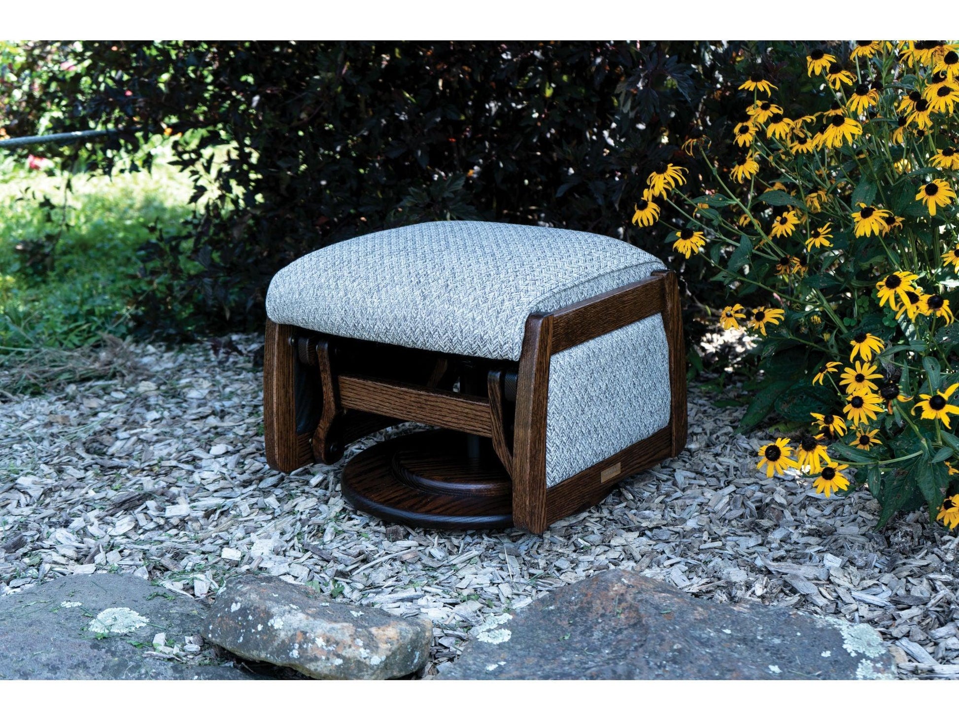 Amish Paris 19" Gliding Ottoman