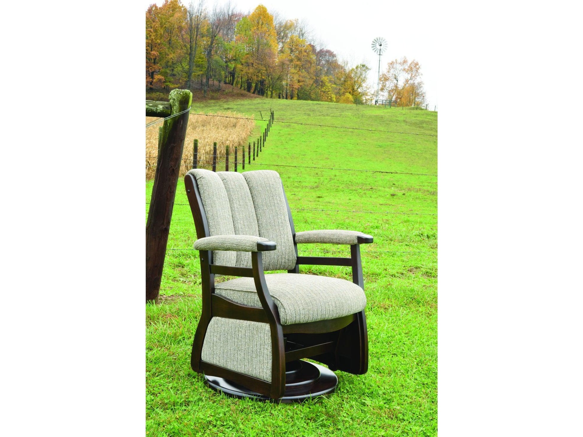 Amish Paris 36.5" Low Back Swivel Glider