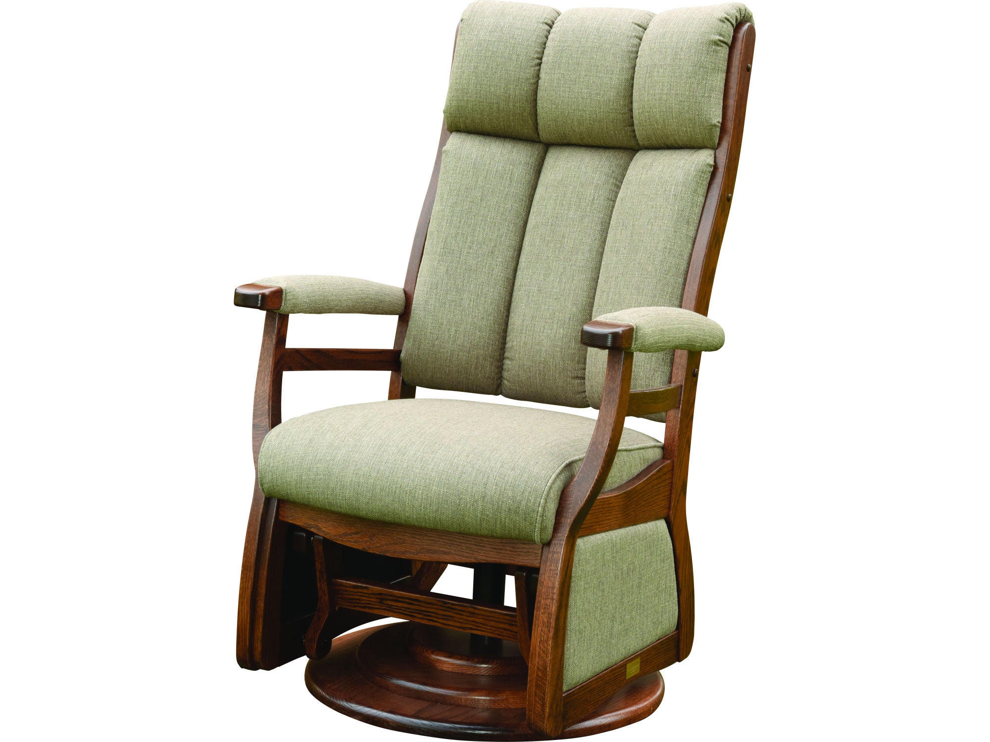 Amish Paris 45" High Back Swivel Glider