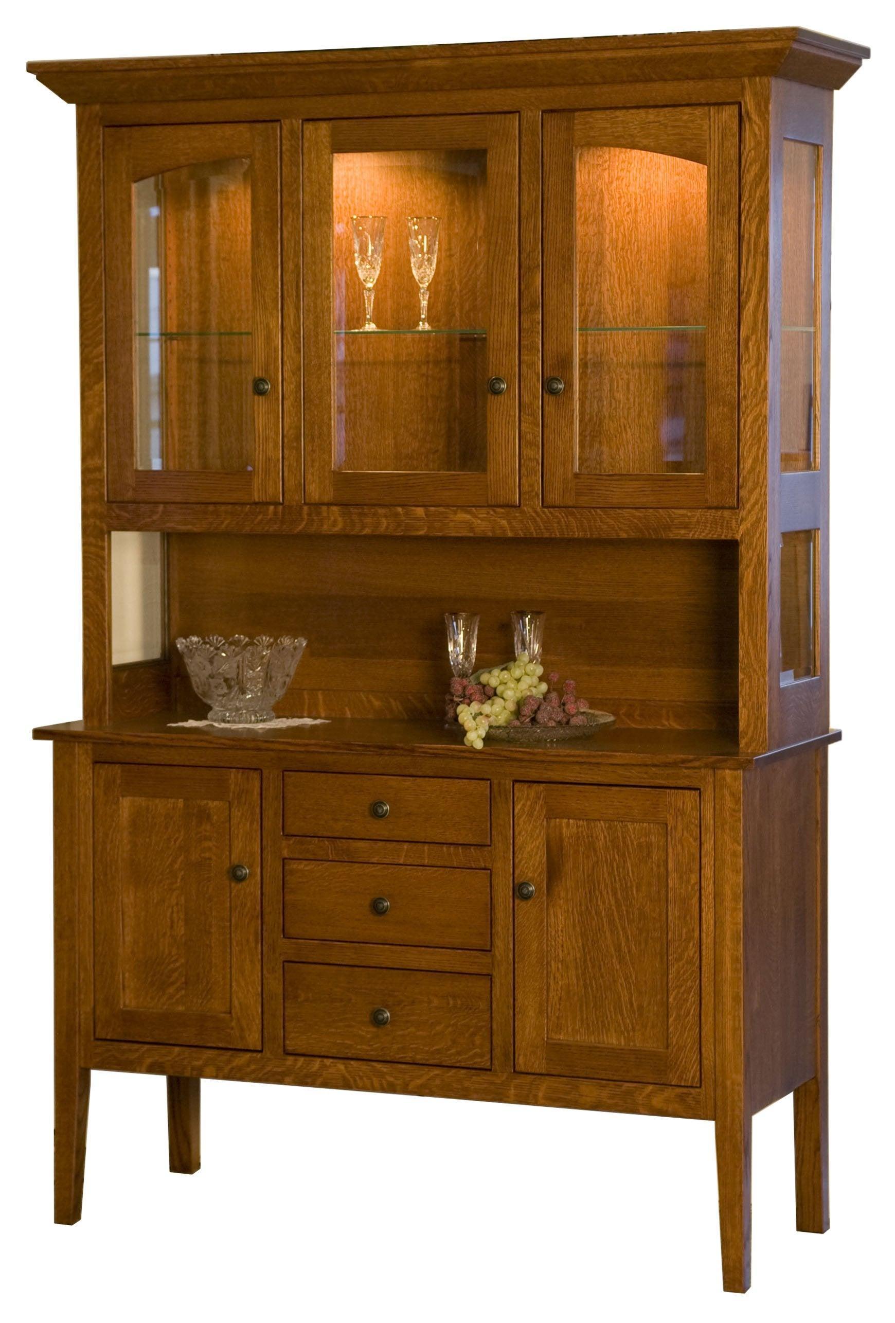 Amish Pasadena Three Door Hutch