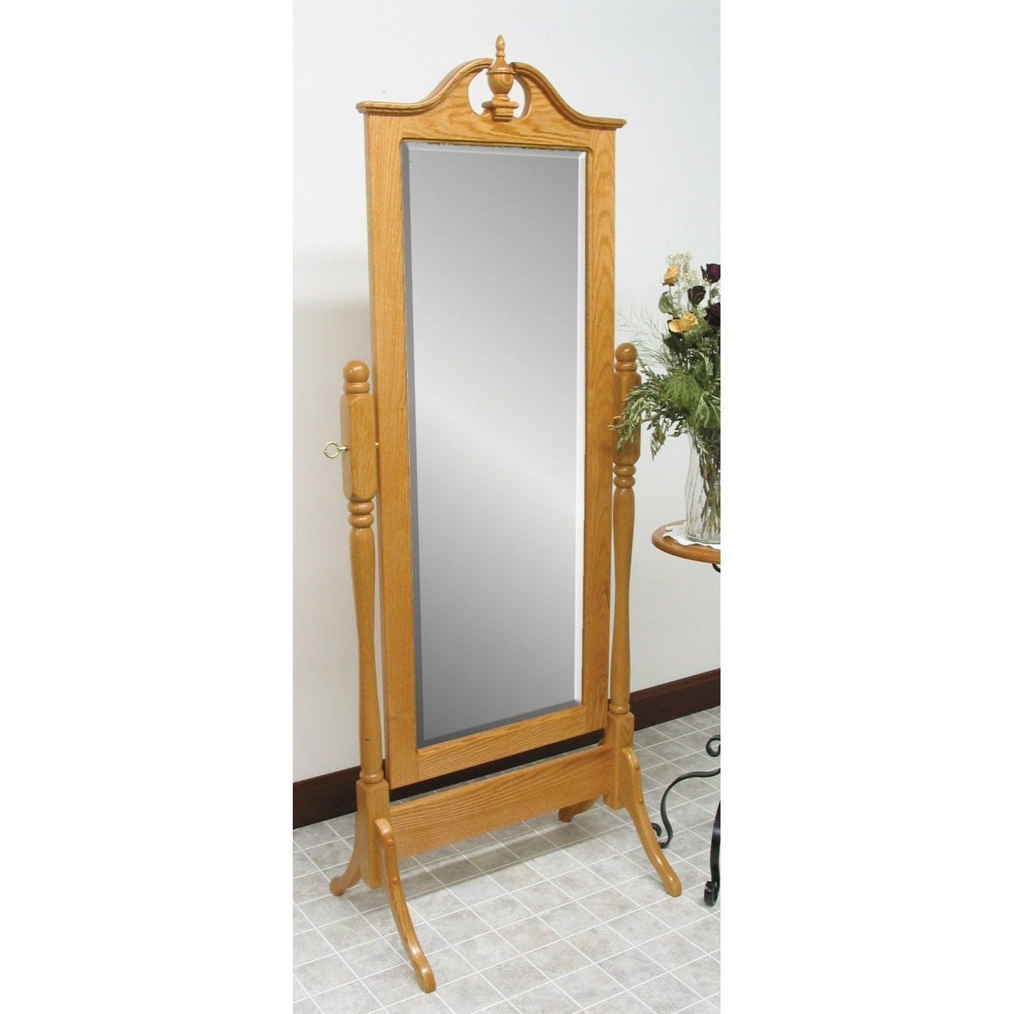 The Amish House Pediment Cheval Mirror