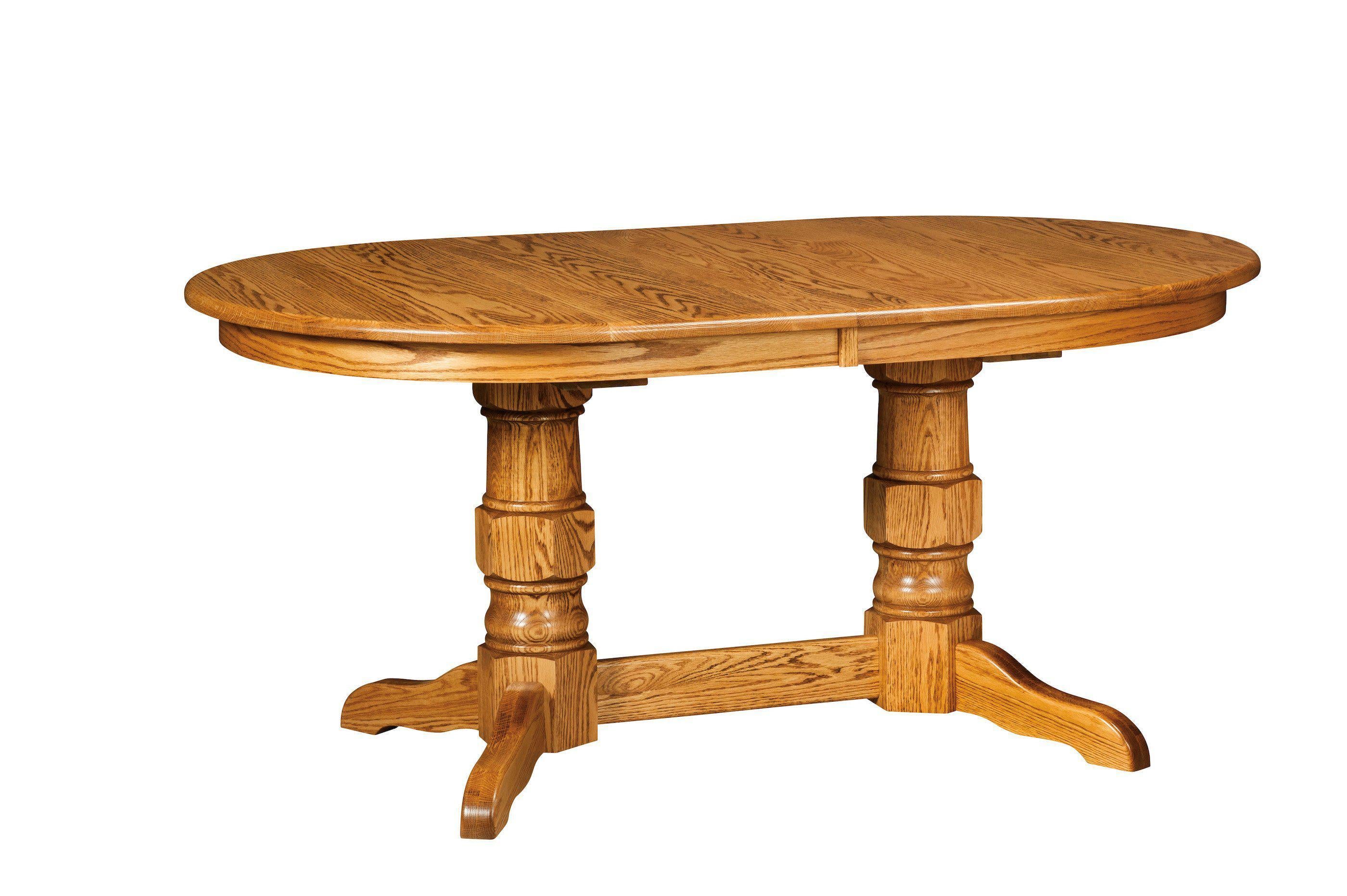 Amish Preston Double Pedestal Table