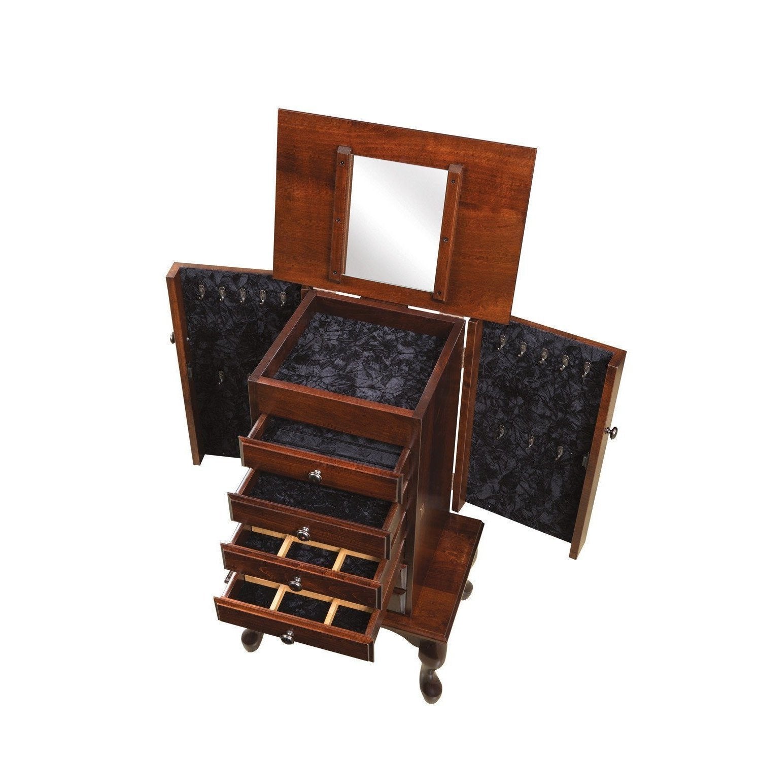 Queen Anne 35" Jewelry Armoire-Bedroom-The Amish House