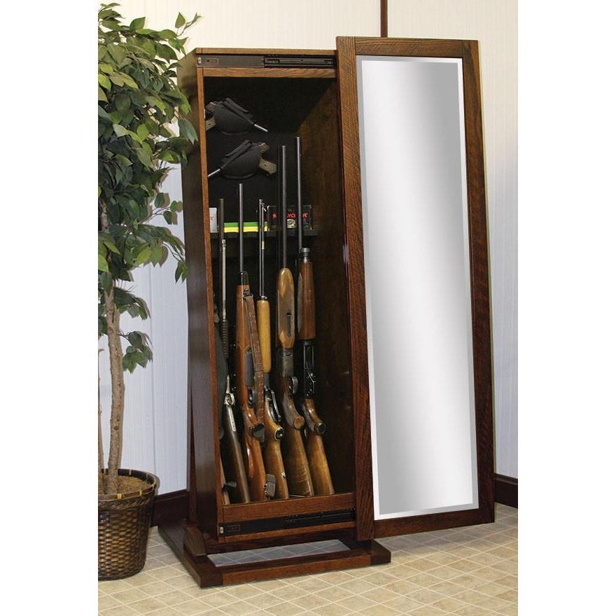 Amish Rough Sawn Rifle Cabinet