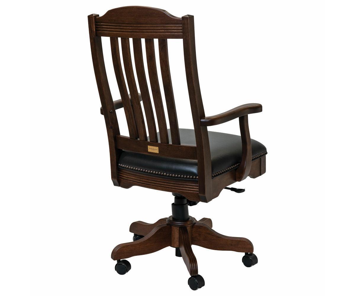 Amish Royal Desk Arm Chair with Gas Lift
