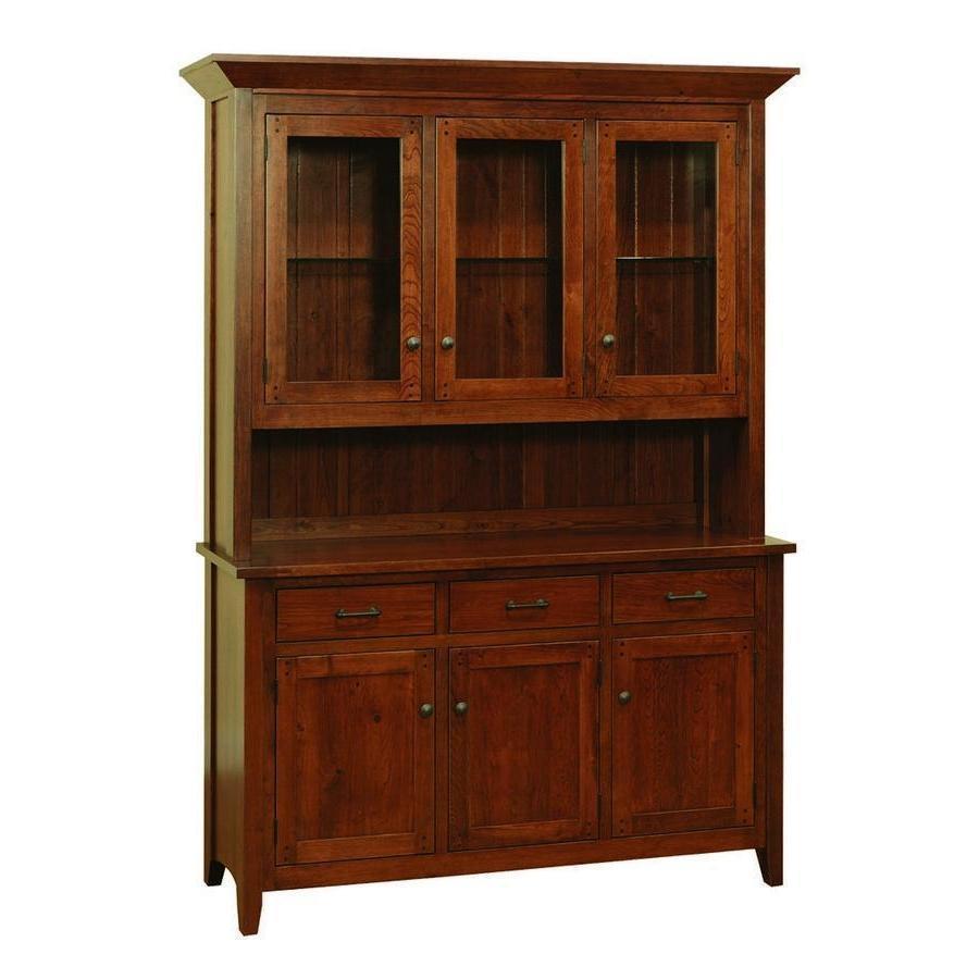 Amish Rustic Frontier Three Door Hutch