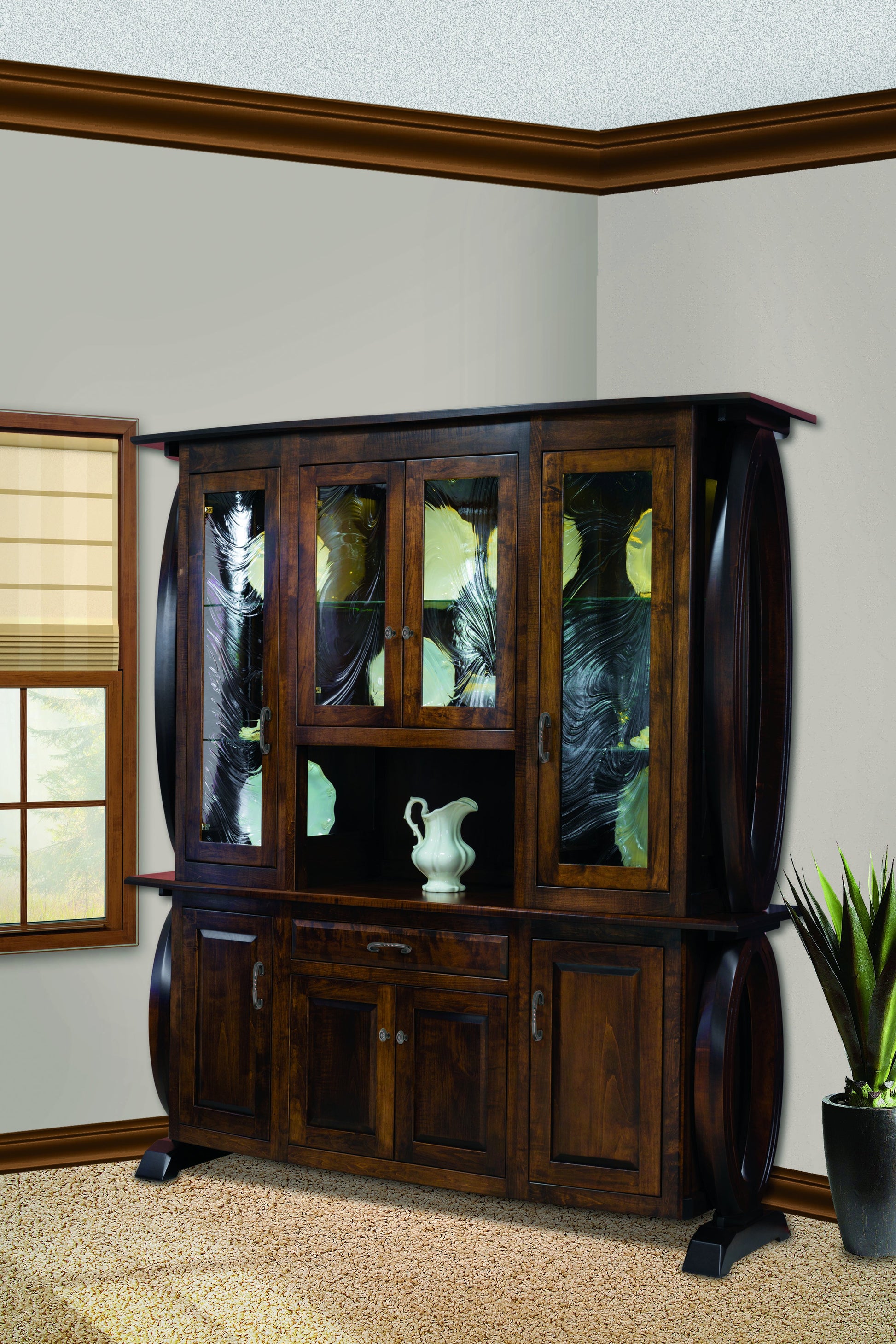 Saratoga Four Door Hutch-The Amish House