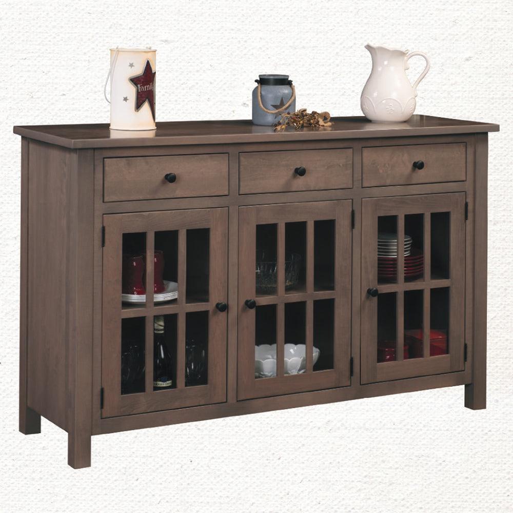 Amish Savannah 60" Three Door Three Drawer Buffet