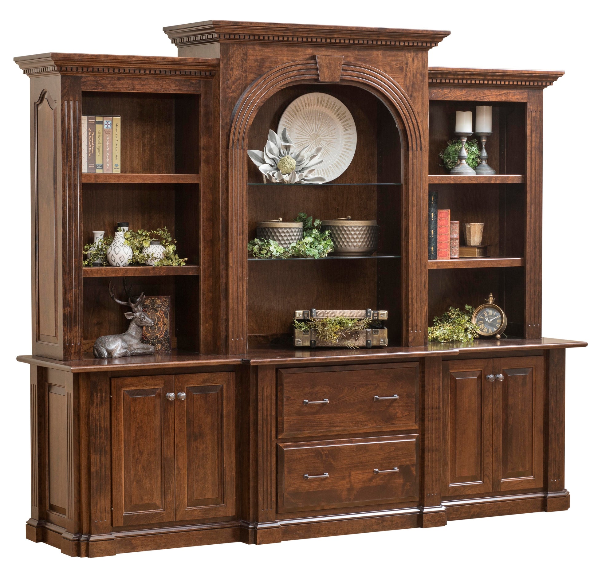 Amish Signature 98" Base and Three Piece Hutch
