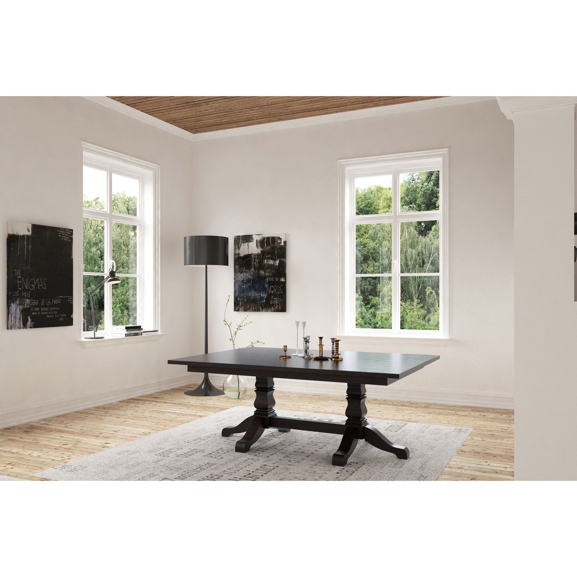 Amish Square-Tulip Double Pedestal