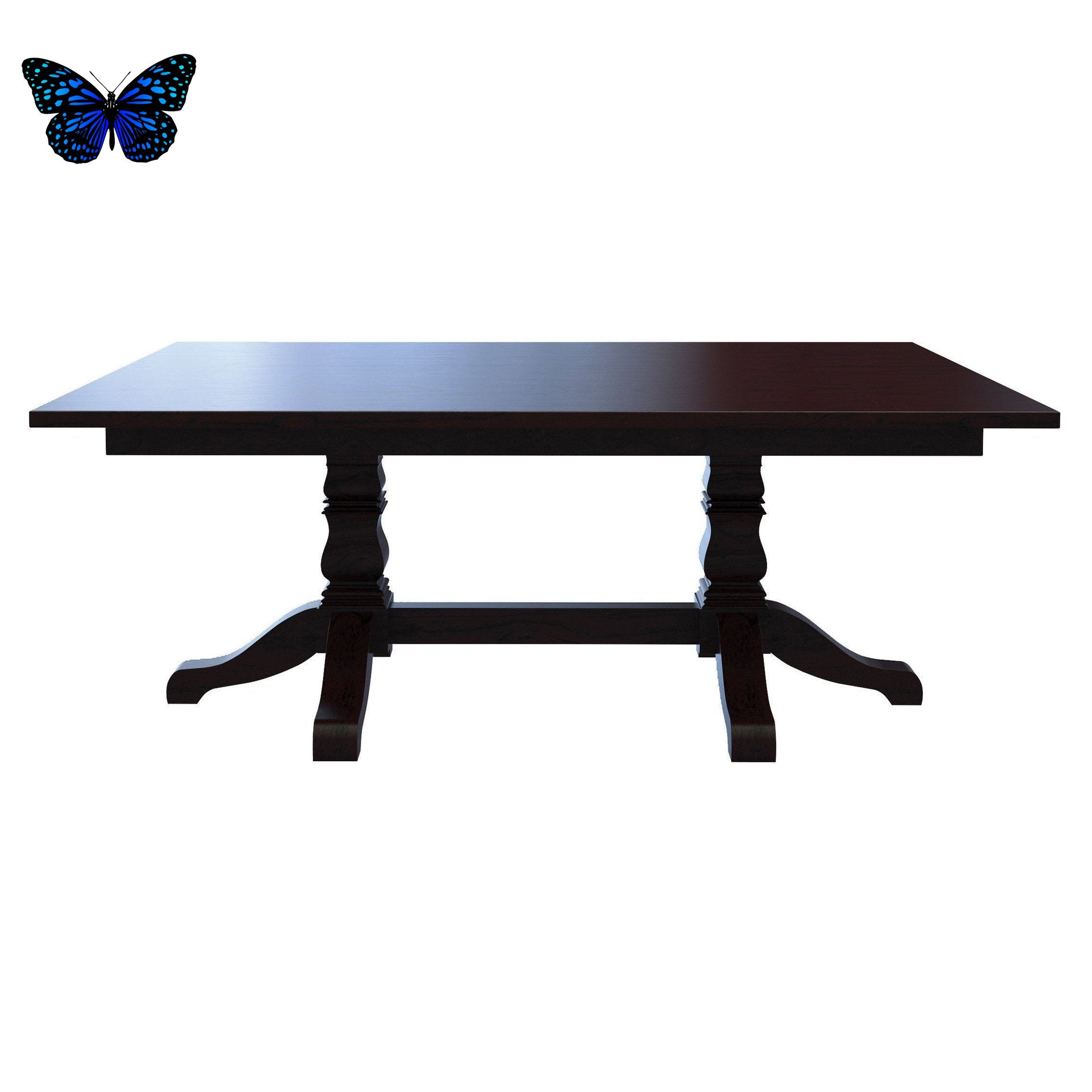 Amish Square-Tulip Double Pedestal