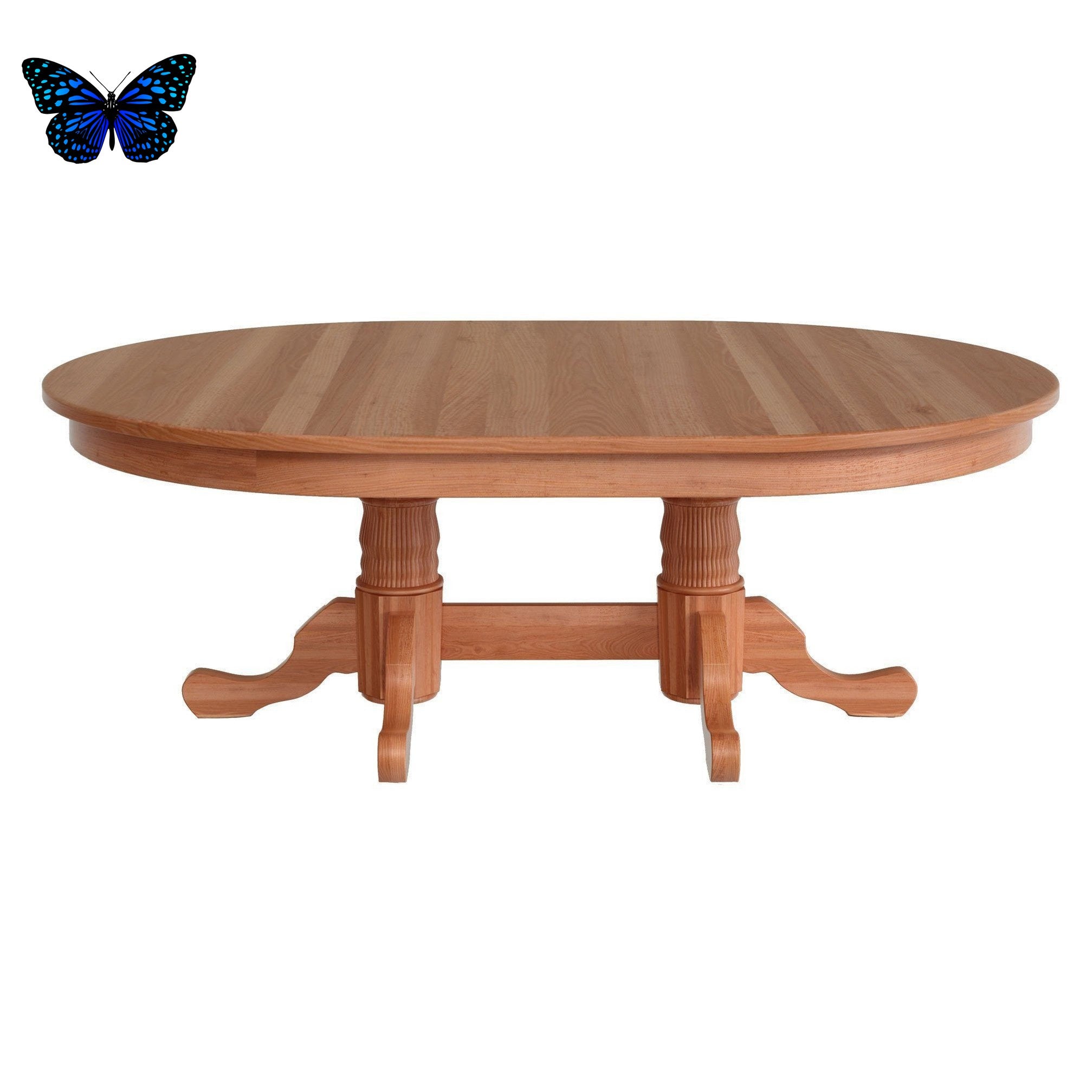 Amish Traditional-Reeded Double Pedestal