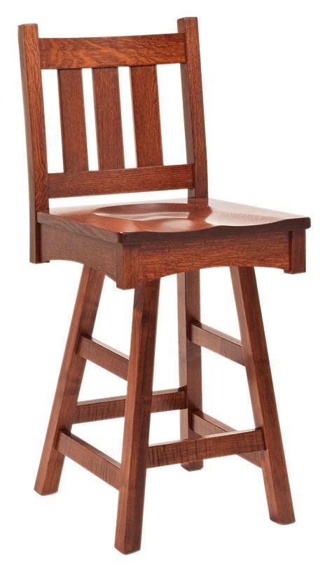 Amish Vintage Mission Swivel Barstool
