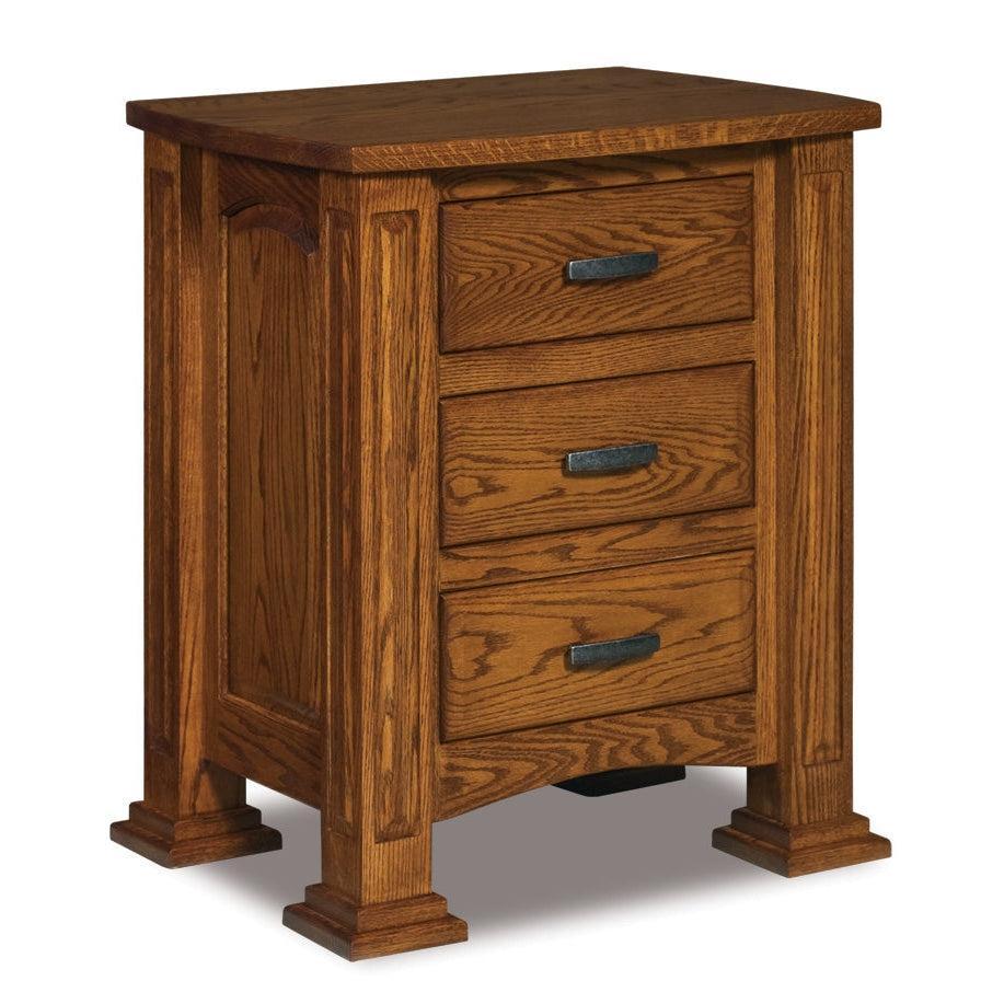 Amish Arrington Small Three Drawer Nightstand - Thumbnail 2