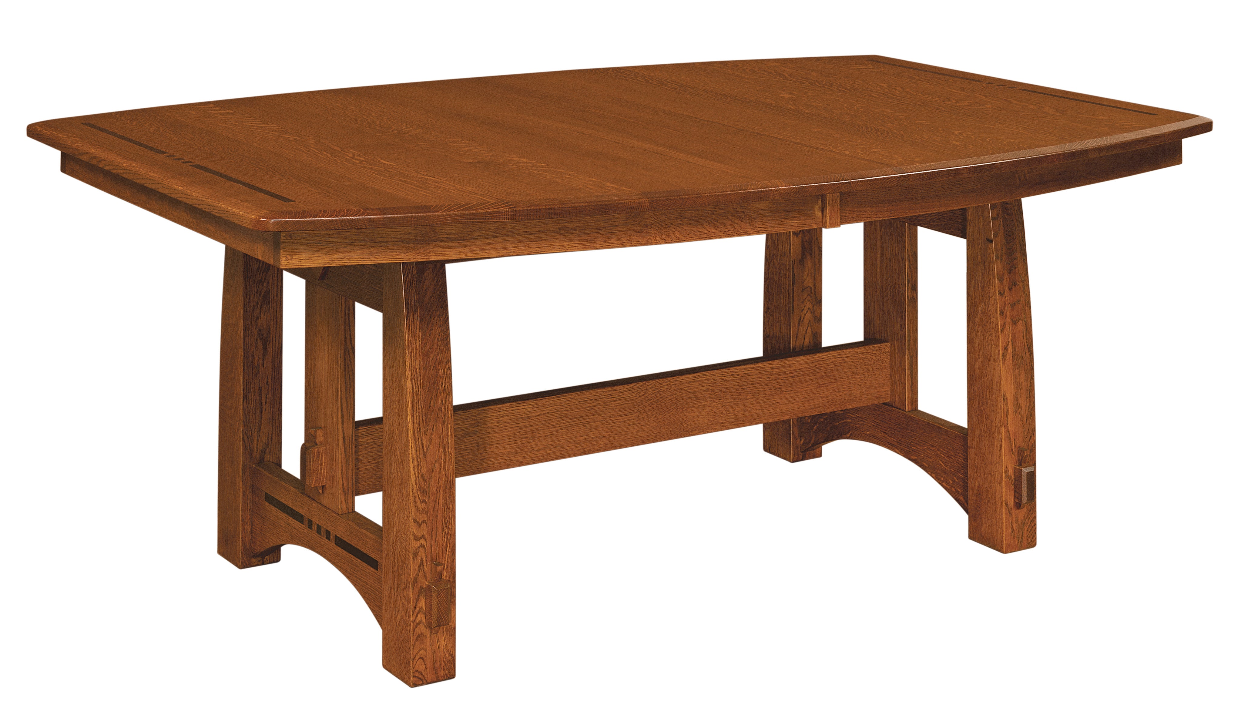 colebrook trestle table in quarter sawn white oak the amish house