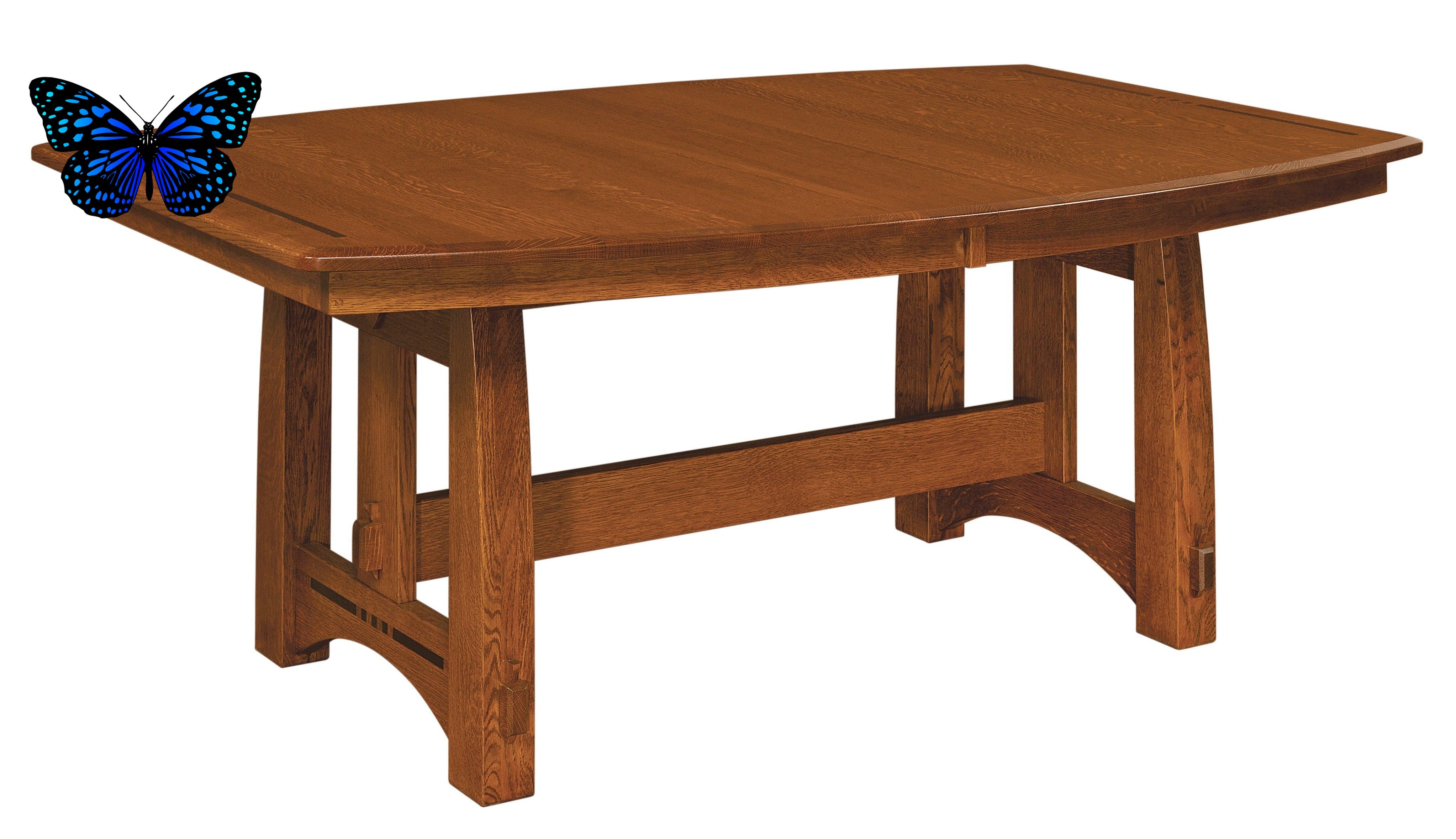 colebrook trestle table in quarter sawn white oak the amish house