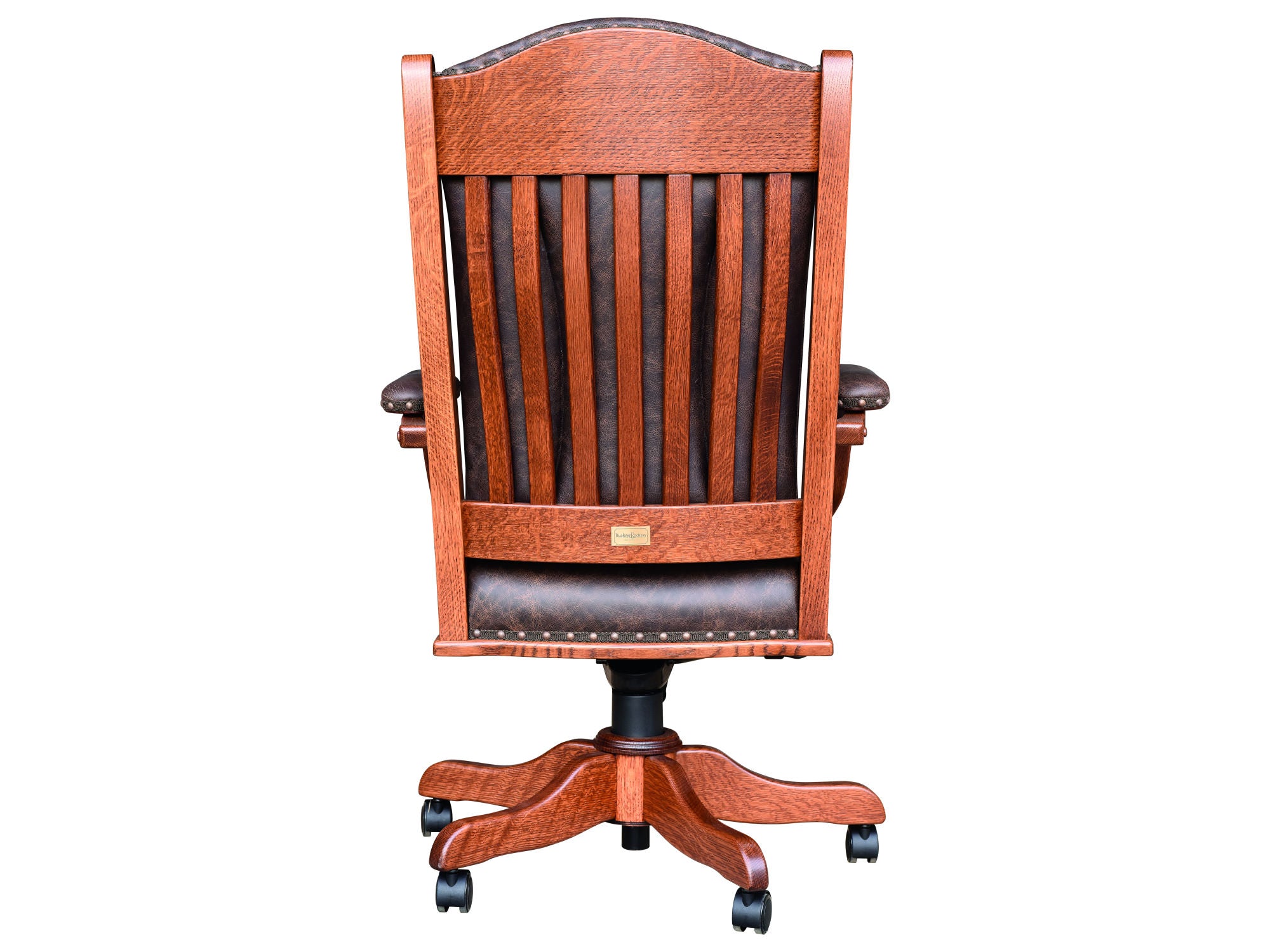 Amish Arm Desk Chair with Gas Lift