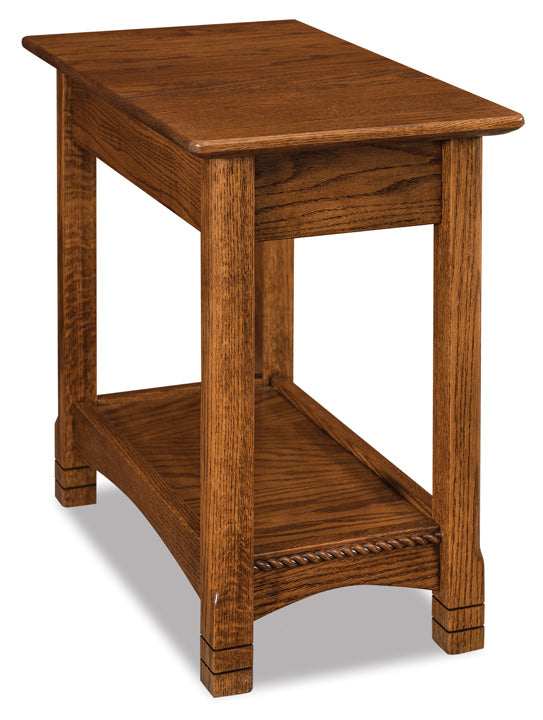 Amish West Lake Open Chair Side End Table, No Drawer