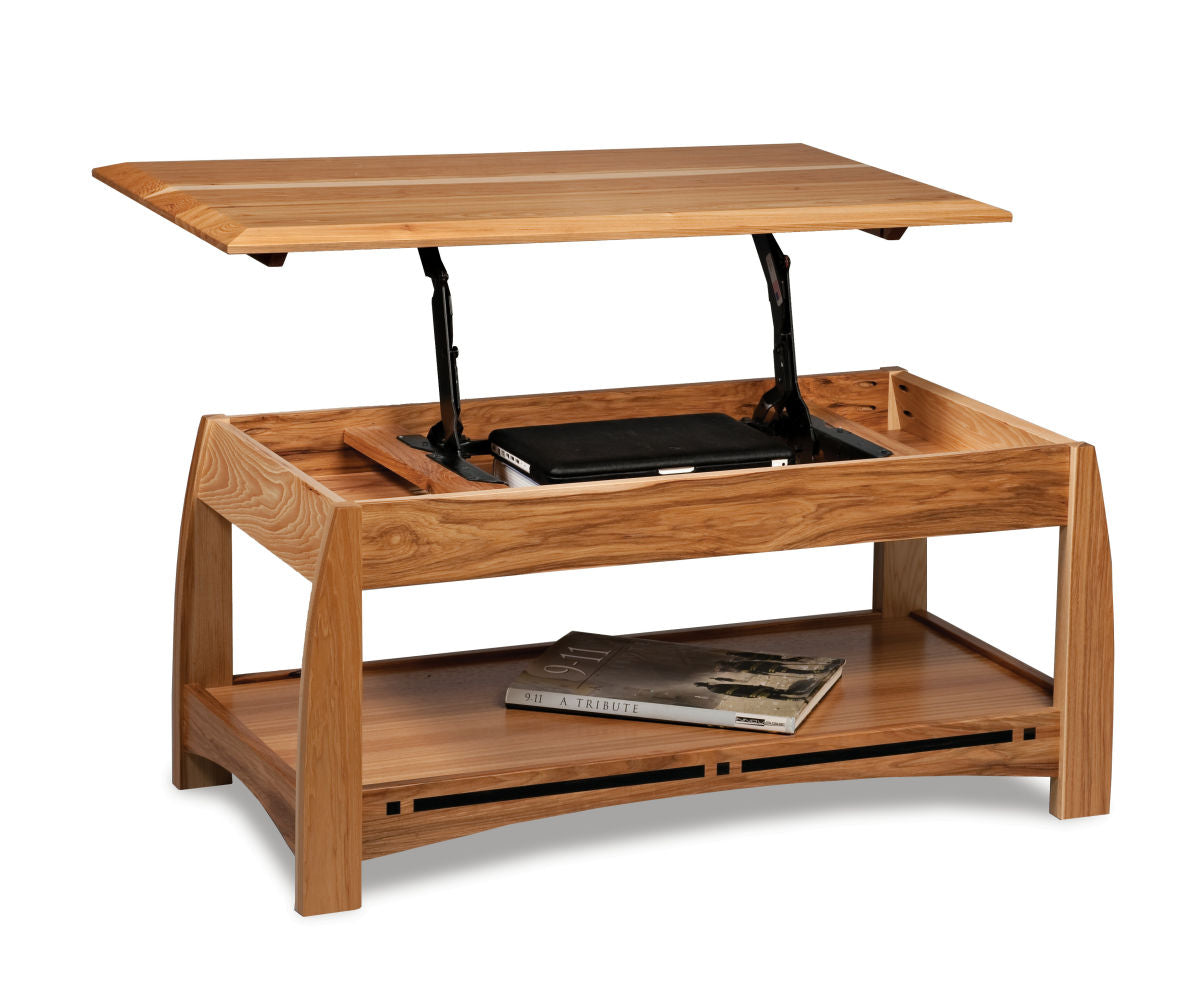 Amish Boulder Creek Open Lift Top Coffee Table