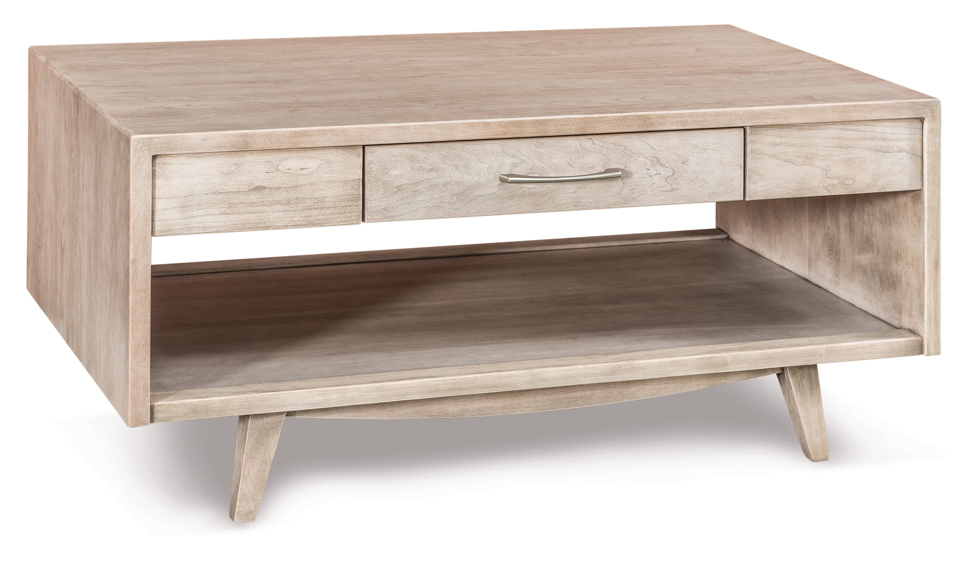 Amish Marina Open Coffee Table with Drawer