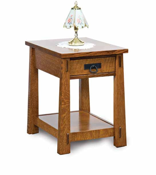 Amish Modesto Open End Table with Drawer