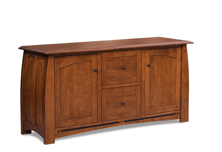 Amish Boulder Creek Two Drawers and Two Doors Lateral File Credenza