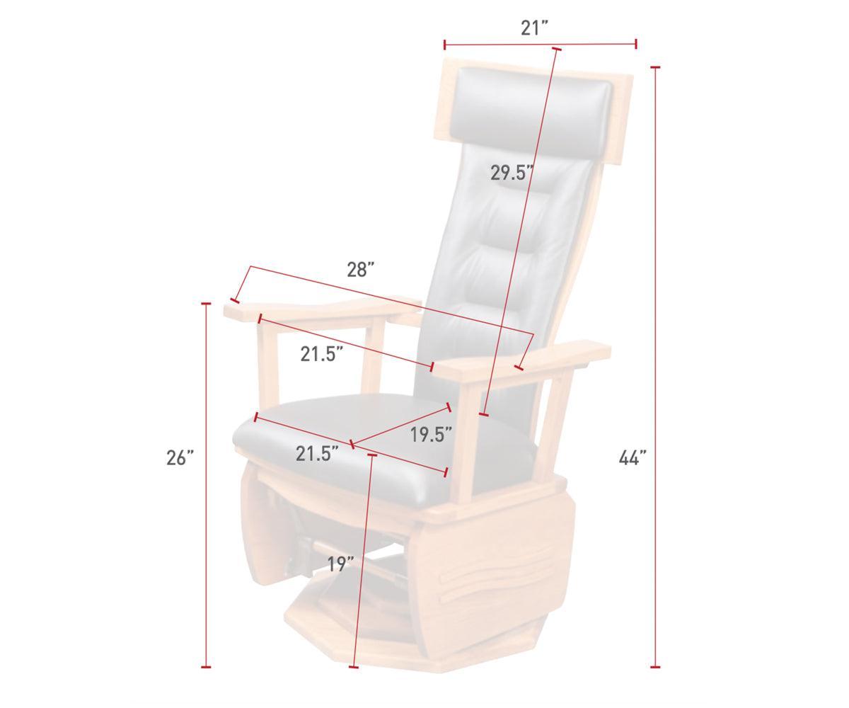 Amish London Swivel Glider