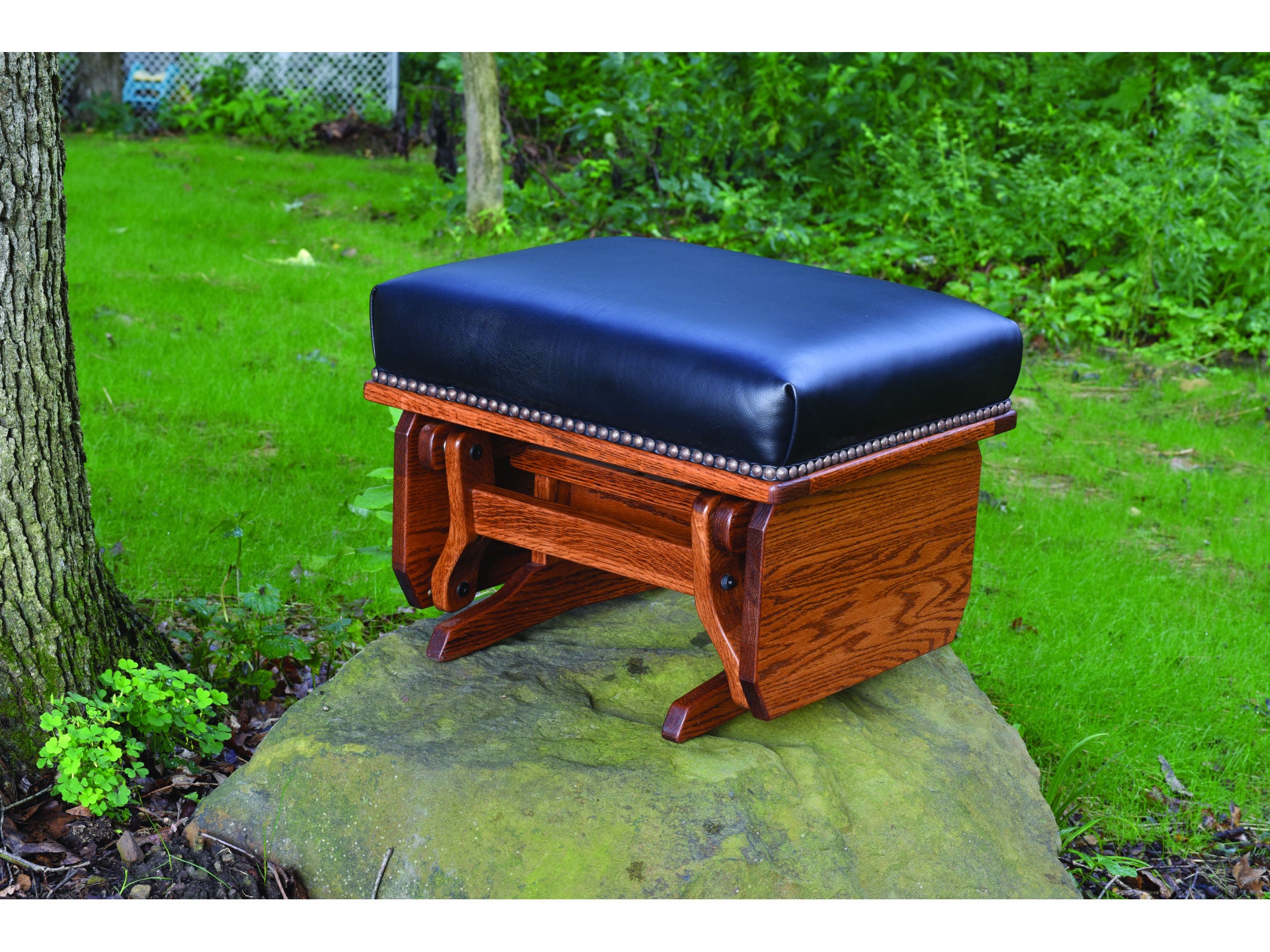Amish Mission 20.5" Ottoman with Solid Sides