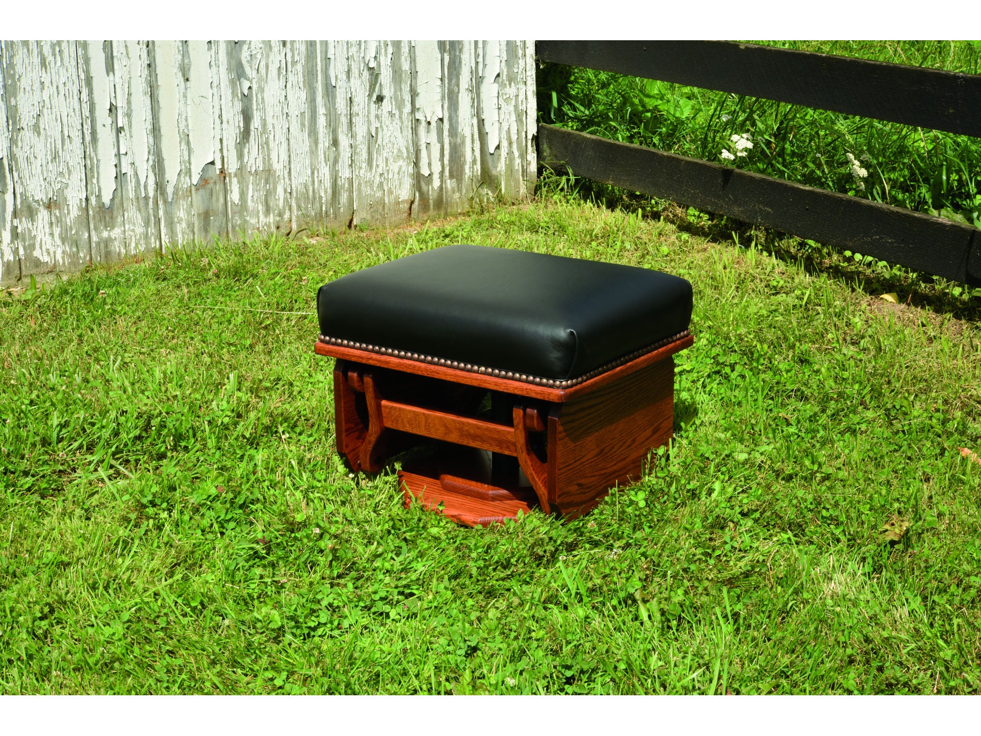 Amish Mission 20.5" Ottoman with Plat Form Base & Solid Sides