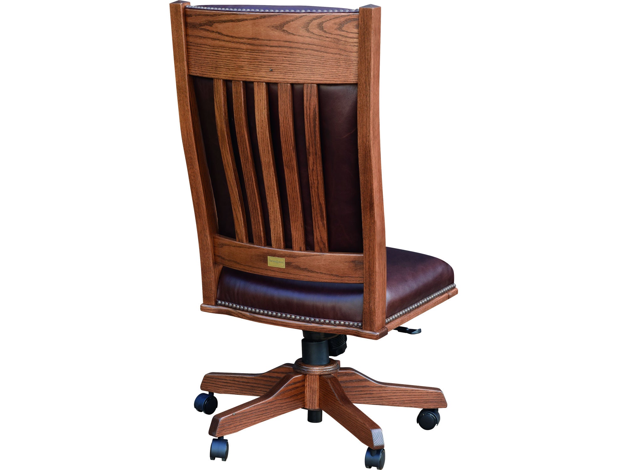 Amish Mission Side Desk Chair with Gas Lift