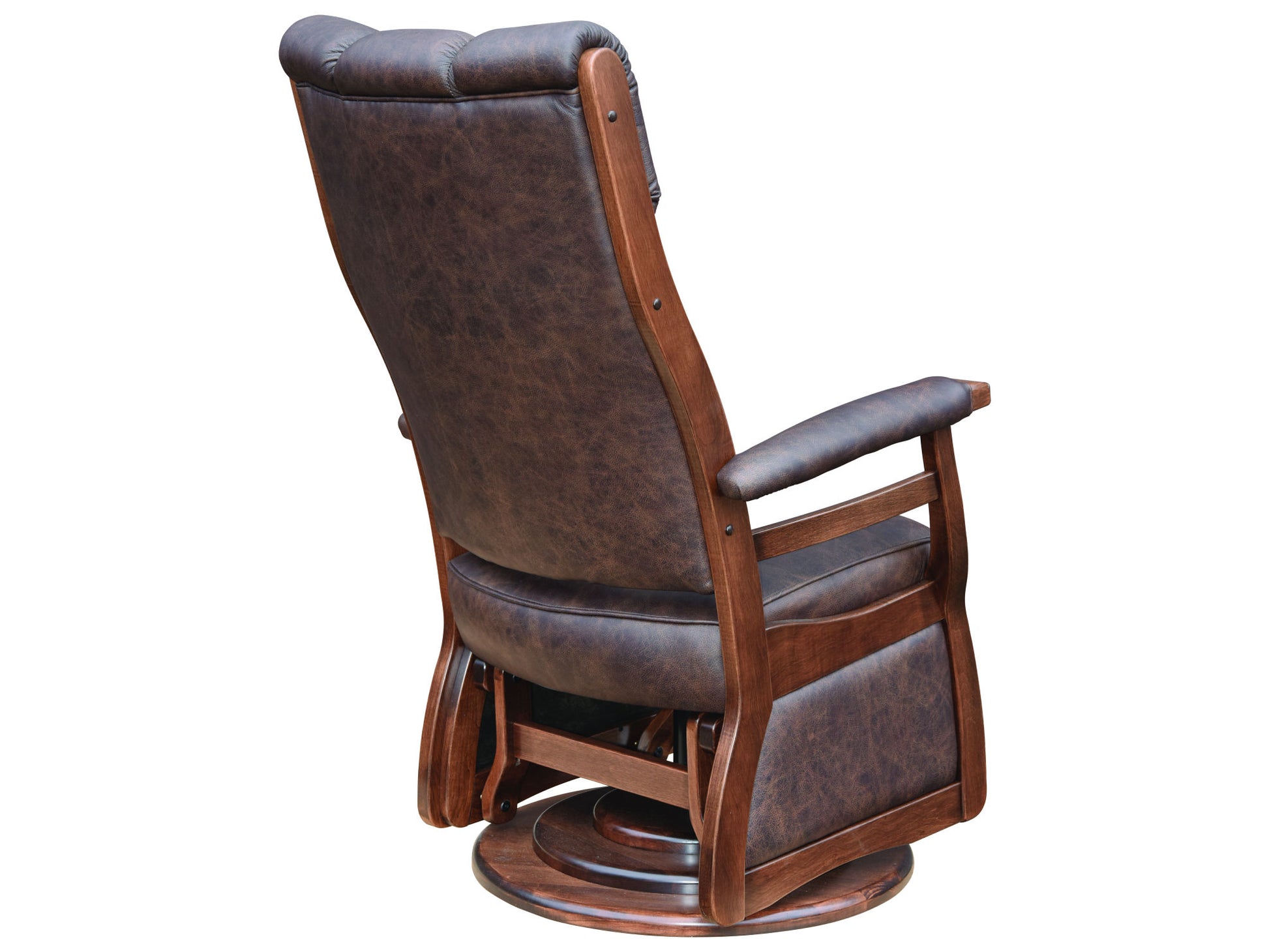 Amish Paris 45" High Back Swivel Glider