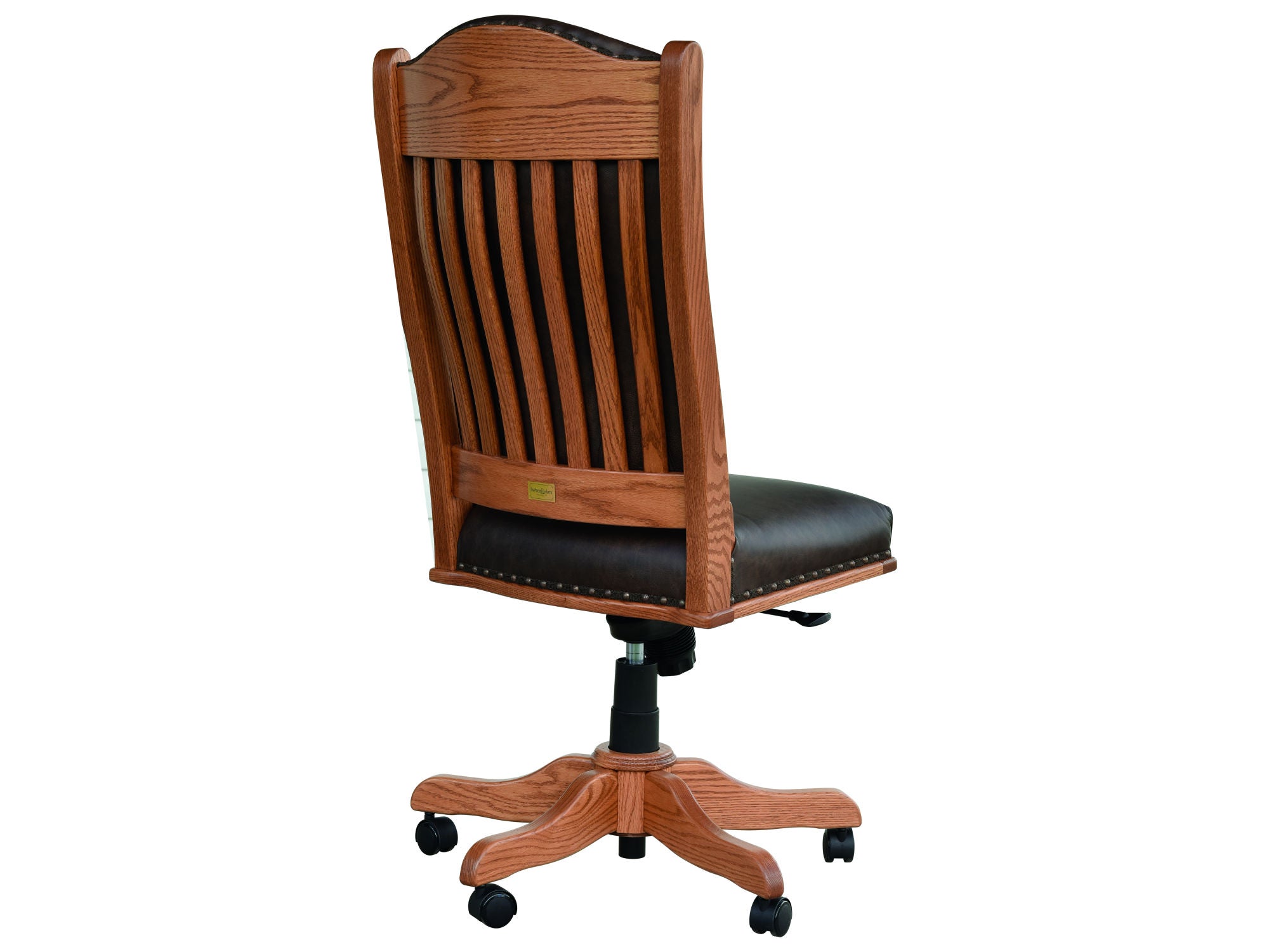 Amish Side Desk Chair with Gas Lift